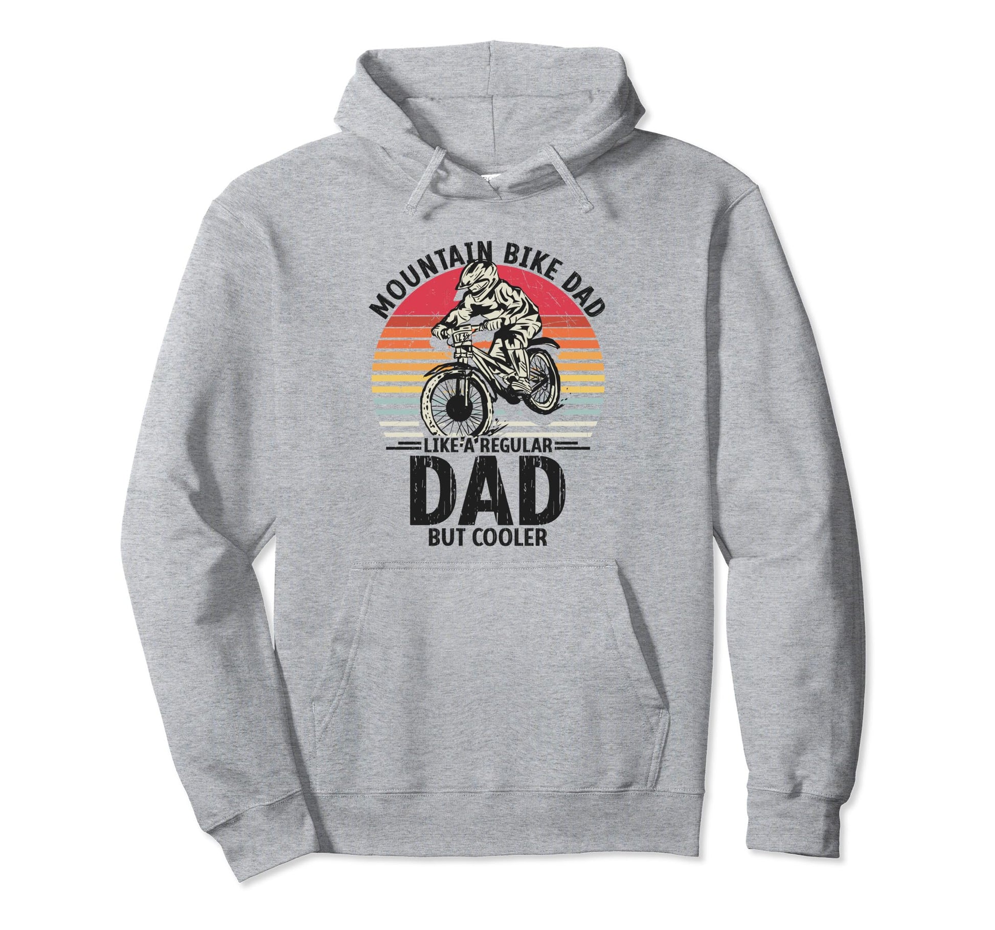 Cycling Dad Downhill Trail Biker Mountain Hoodie - Unique Graphic Unisex - T-Shirt, Sweatshirt, Hoodie