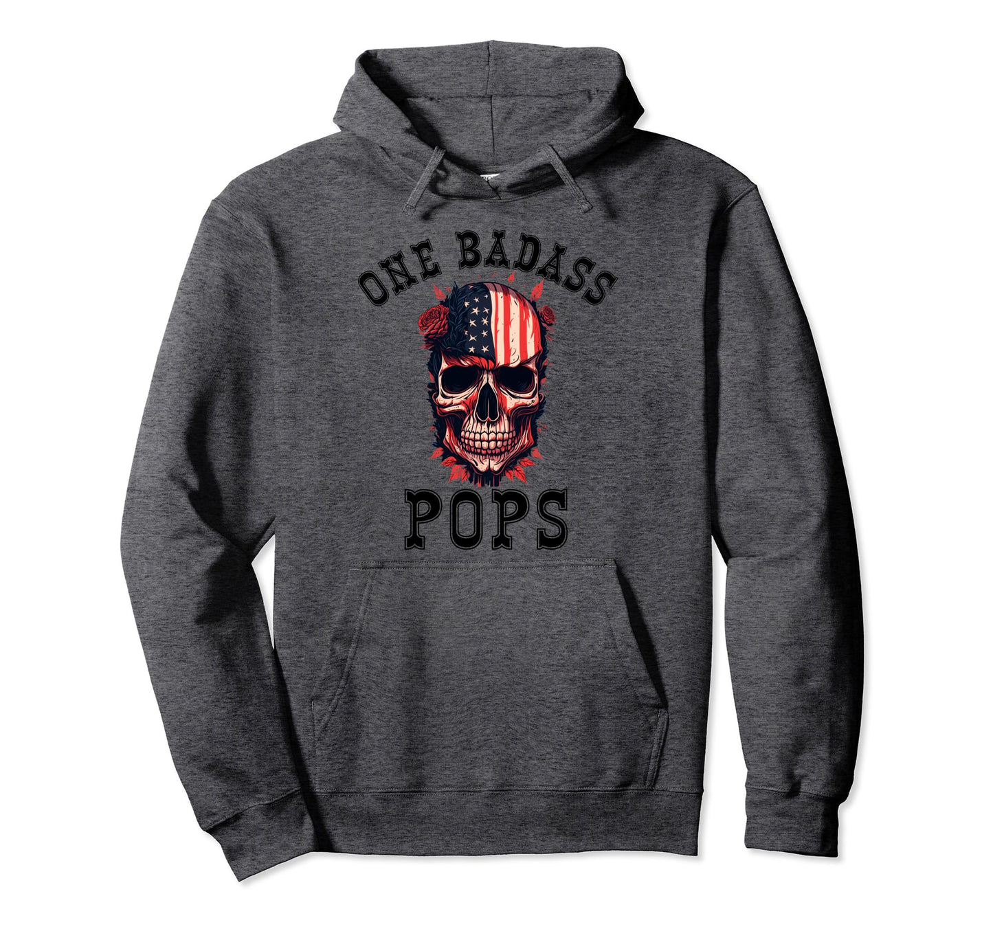 One Badass Pops Usa Funny Fathers Day Hoodie - Novelty Apparel Unisex - T-Shirt, Sweatshirt, Hoodie