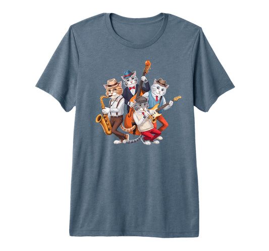 Cat Lover Cat Music Band Cats T-Shirt - Fun Novelty Design Unisex - T-Shirt, Sweatshirt, Hoodie