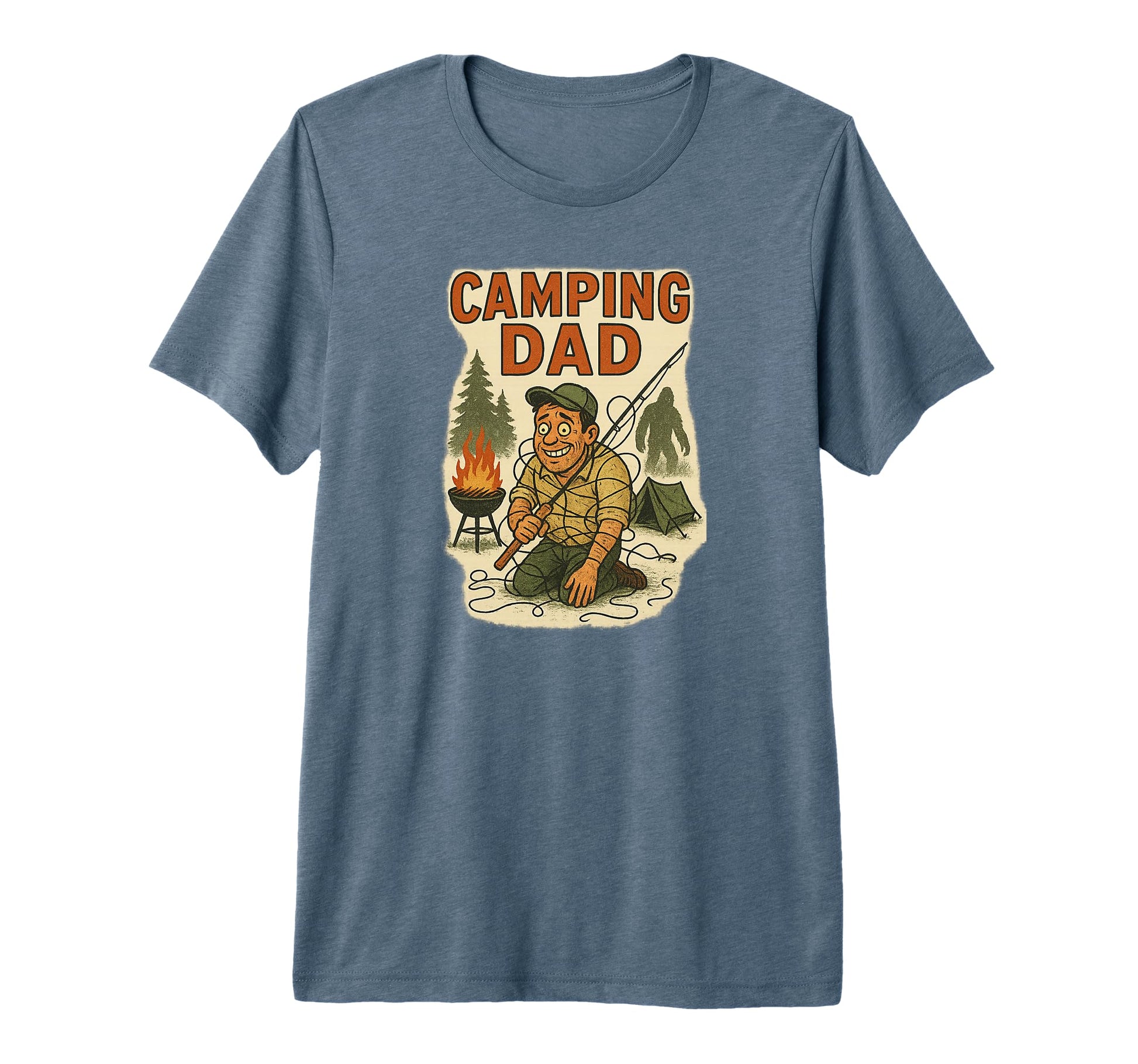 Mens Camping Dad Sasquatch T-Shirt - Casual Everyday Wear for Adults - T-Shirt, Sweatshirt, Hoodie