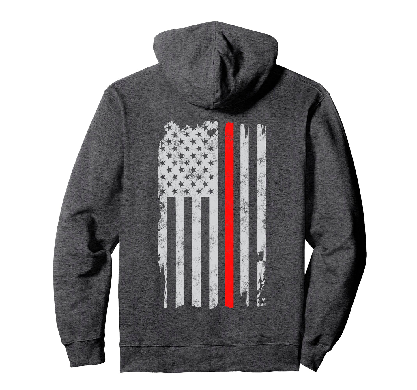 Thin Red Line American Flag Patriot Hoodie - Unique Graphic Men Women - T-Shirt, Sweatshirt, Hoodie