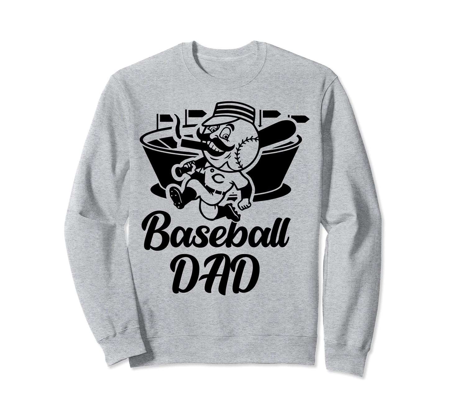 Baseball Dad Best Fathers Gift Sweatshirt - Aesthetic Graphic Men Women - T-Shirt, Sweatshirt, Hoodie
