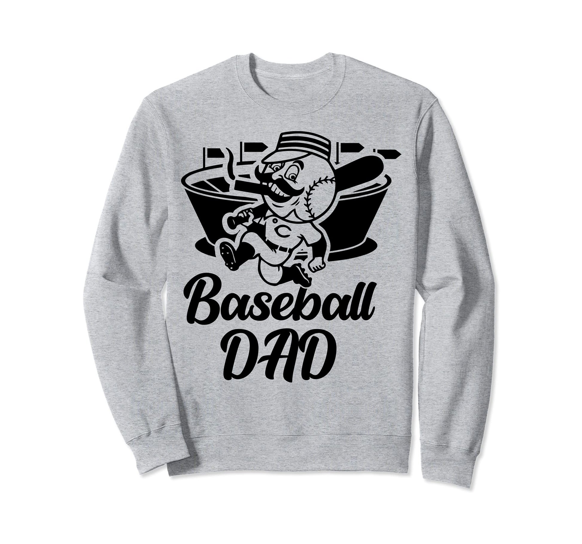 Baseball Dad Best Fathers Gift Sweatshirt - Aesthetic Graphic Men Women - T-Shirt, Sweatshirt, Hoodie