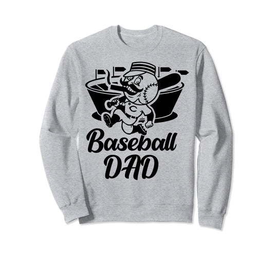 Baseball Dad Best Fathers Gift Sweatshirt - Aesthetic Graphic Men Women - T-Shirt, Sweatshirt, Hoodie