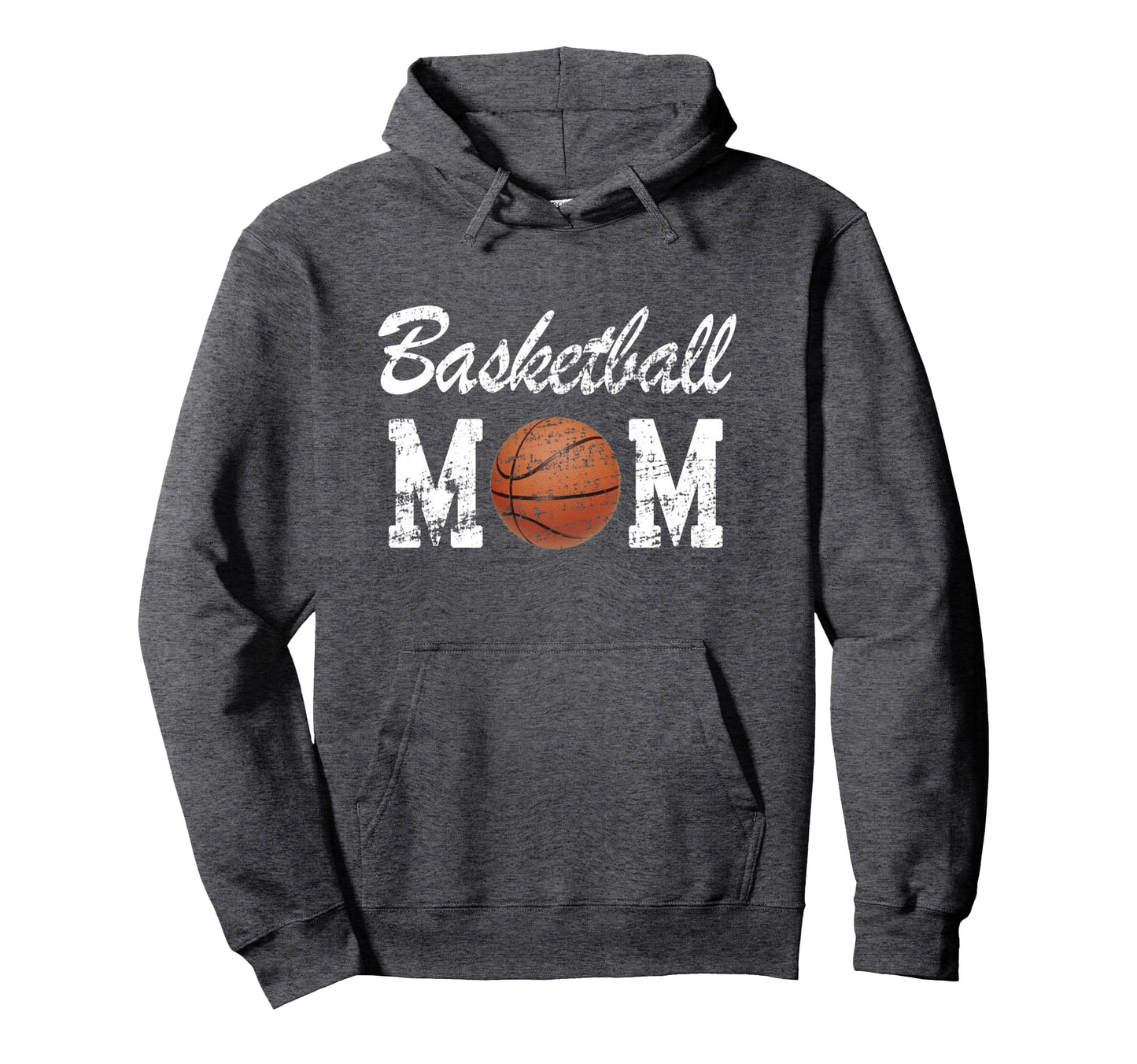 Basketball Mom Novelty Distressed Hoodie - Unique Graphic Men Women - T-Shirt, Sweatshirt, Hoodie