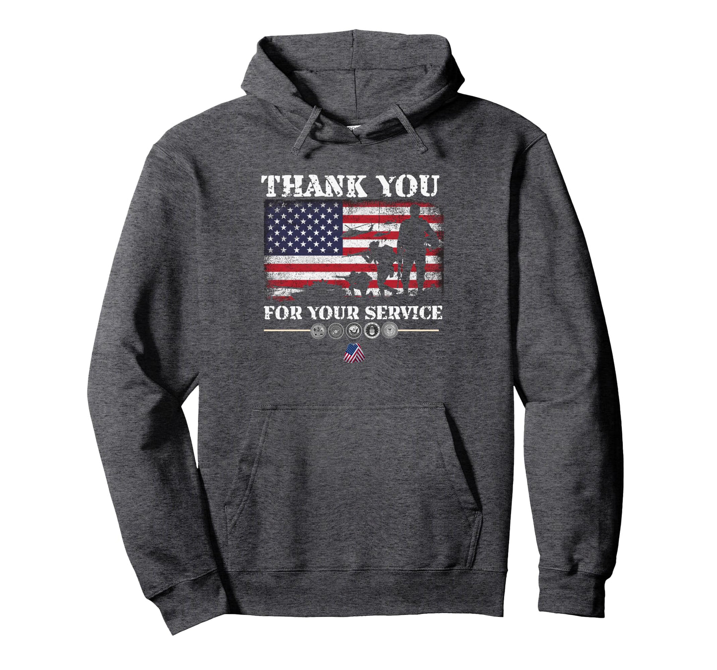 Thank You Your Service American Flag Hoodie - Custom Art Print Men Women - T-Shirt, Sweatshirt, Hoodie