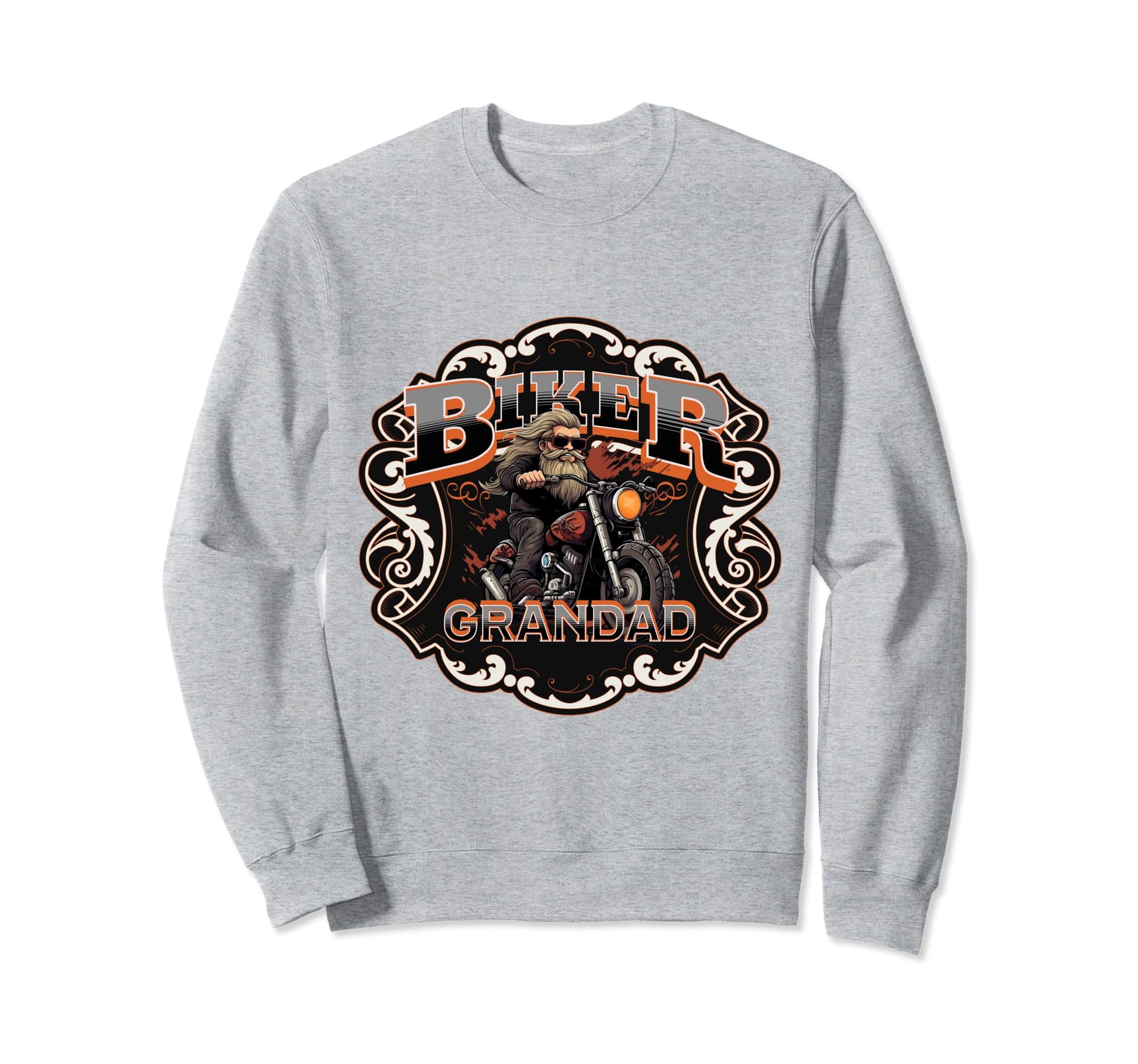 Mens Motorbike Biker Grandpa Sweatshirt - Fun Novelty Design Men Women - T-Shirt, Sweatshirt, Hoodie
