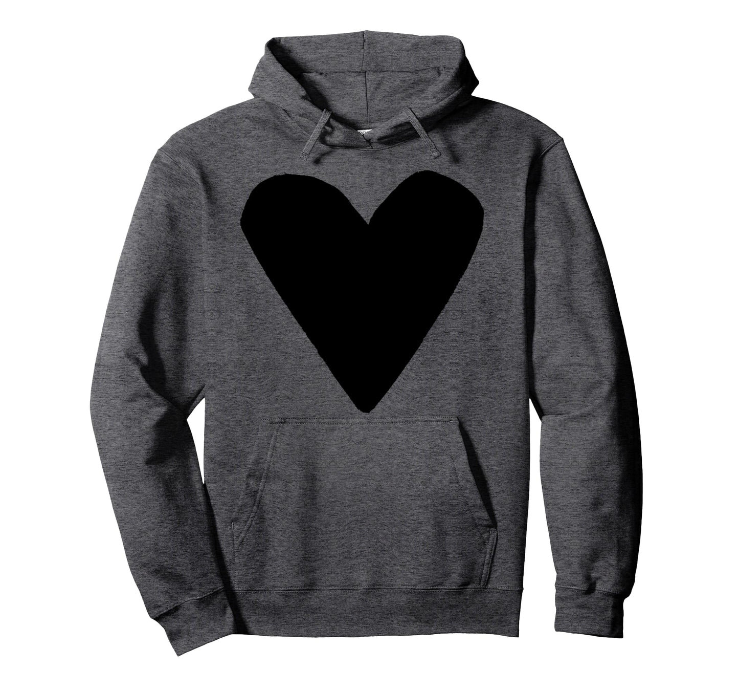 Black Heart Dark Grey Hoodie - Unique Graphic Unisex - T-Shirt, Sweatshirt, Hoodie