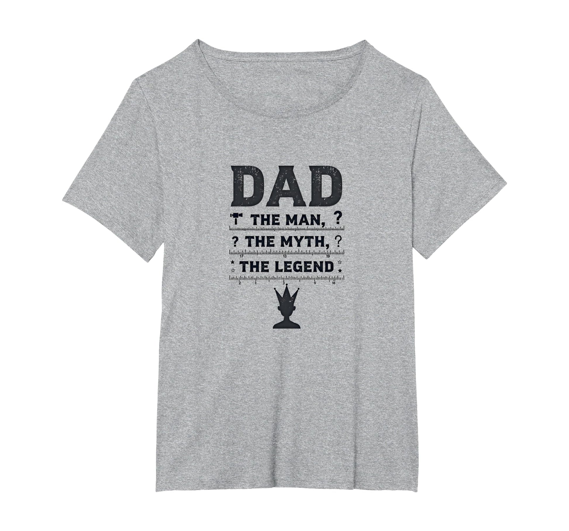 Funny Dads Dad Myth Legend Crown T-Shirt - Fun Novelty Design for Adults - T-Shirt, Sweatshirt, Hoodie