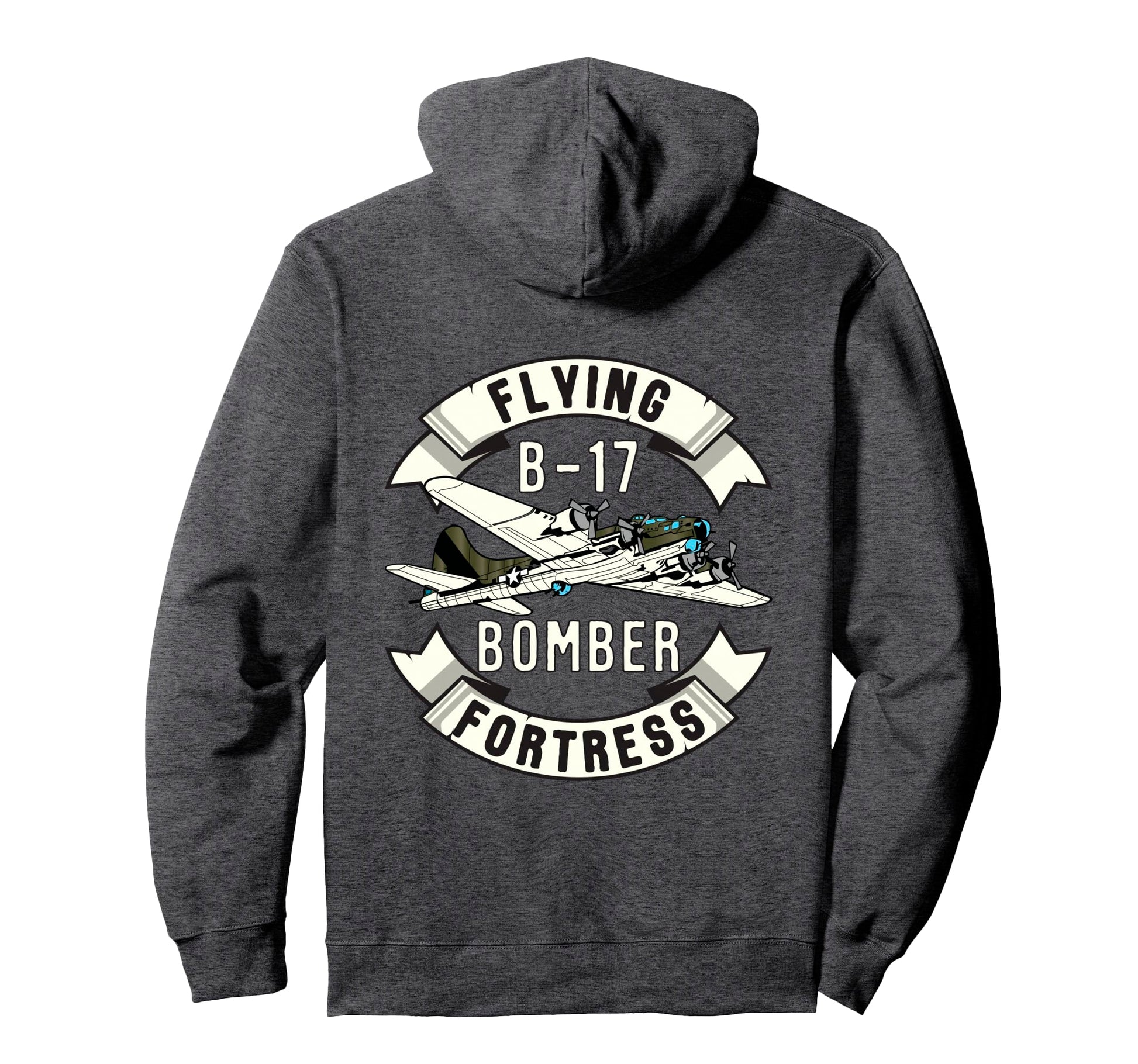 B 17 Bomber Ww2 Plane Aircraft Hoodie - Fun Novelty Design for Adults - T-Shirt, Sweatshirt, Hoodie