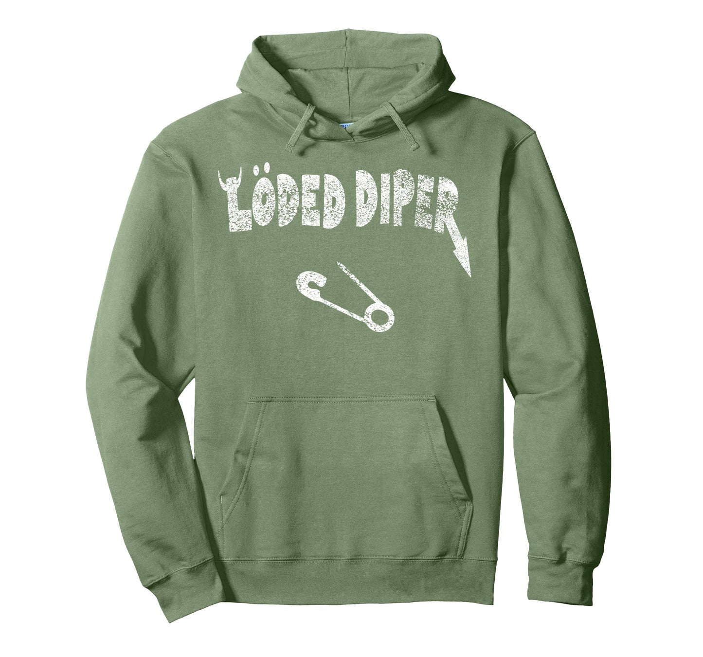 Distressed Funny Loded Diper New Parent Hoodie - Streetwear Style Unisex - T-Shirt, Sweatshirt, Hoodie