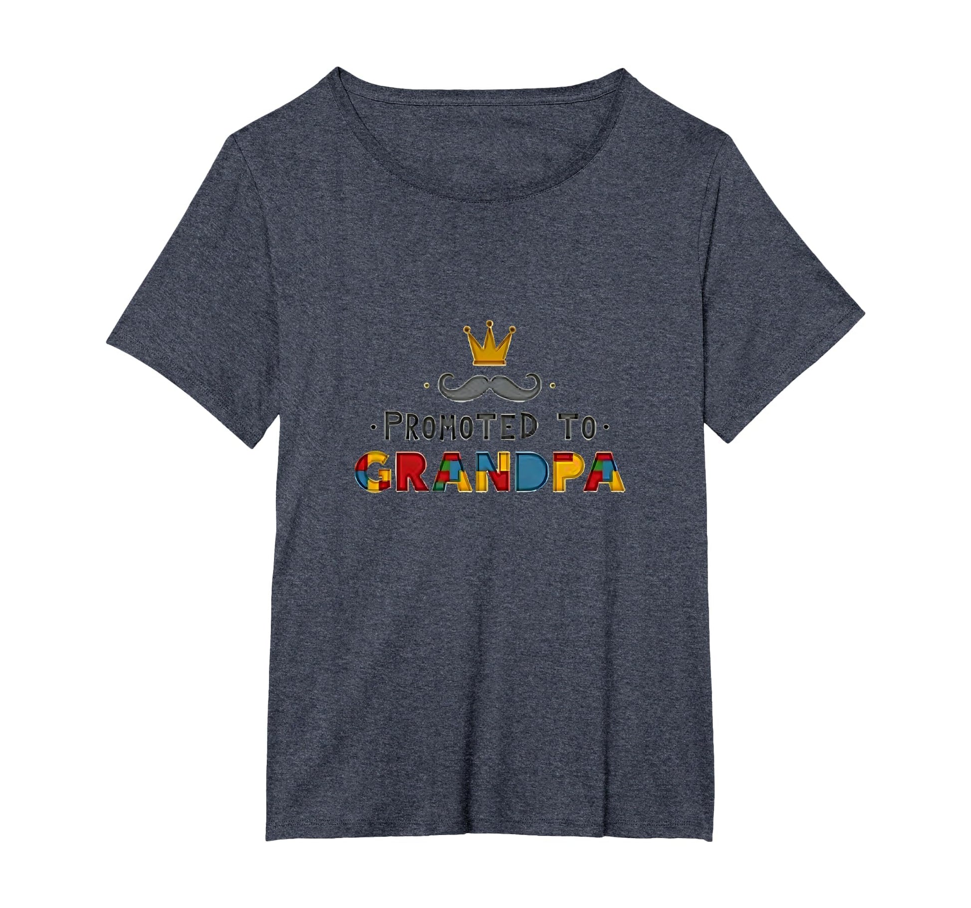 Promoted To Grandpa Royal Mustache T-Shirt - Fun Novelty Design for Adults - T-Shirt, Sweatshirt, Hoodie