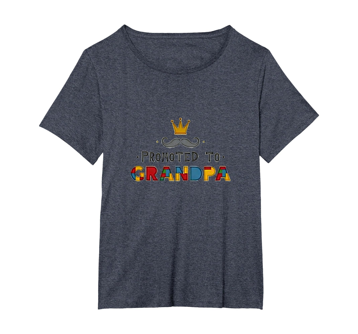 Promoted To Grandpa Royal Mustache Family T-Shirt - Trendy Graphic Unisex - T-Shirt, Sweatshirt, Hoodie