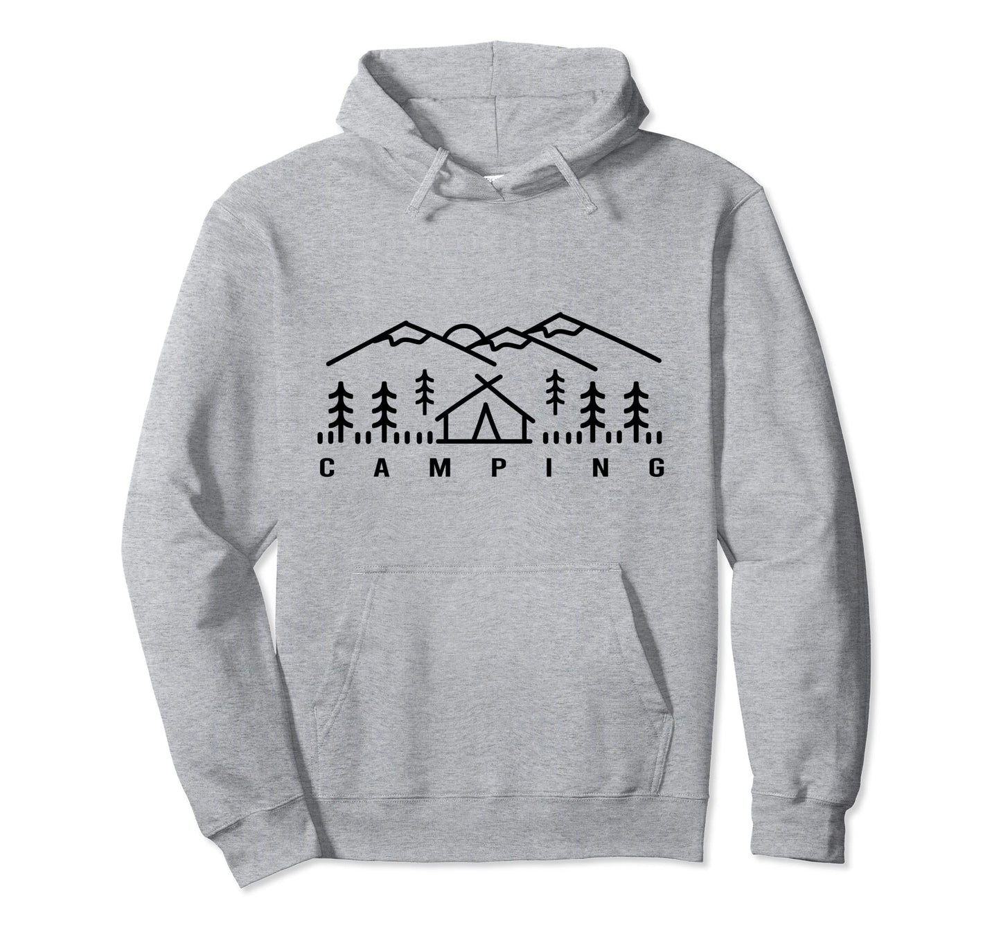 Wildlife Camping Simple Nature Camper Hoodie - Minimalist Print Unisex - T-Shirt, Sweatshirt, Hoodie