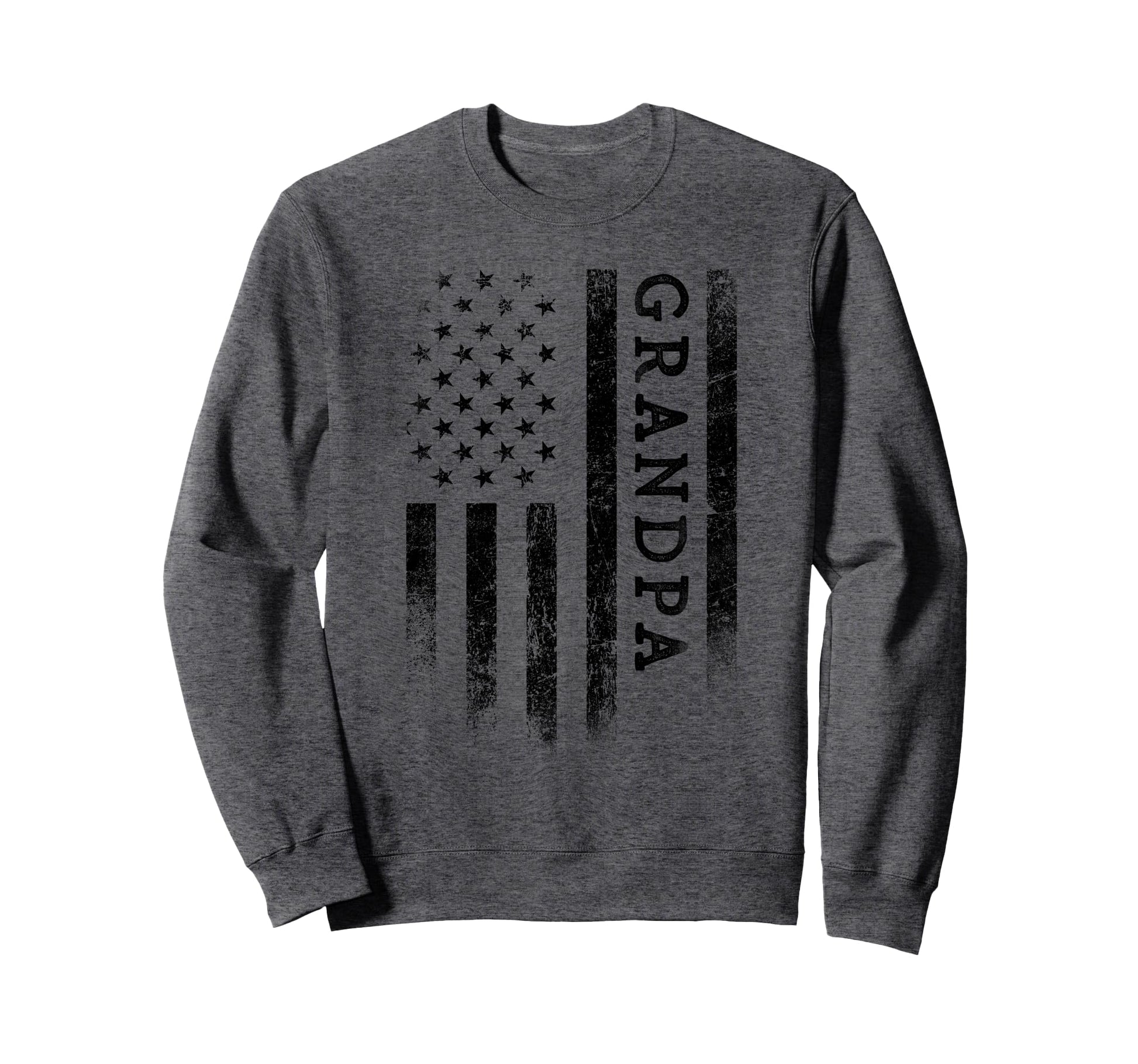Grandpa Patriotic American Usa Flag Sweatshirt - Graphic Print Unisex - T-Shirt, Sweatshirt, Hoodie