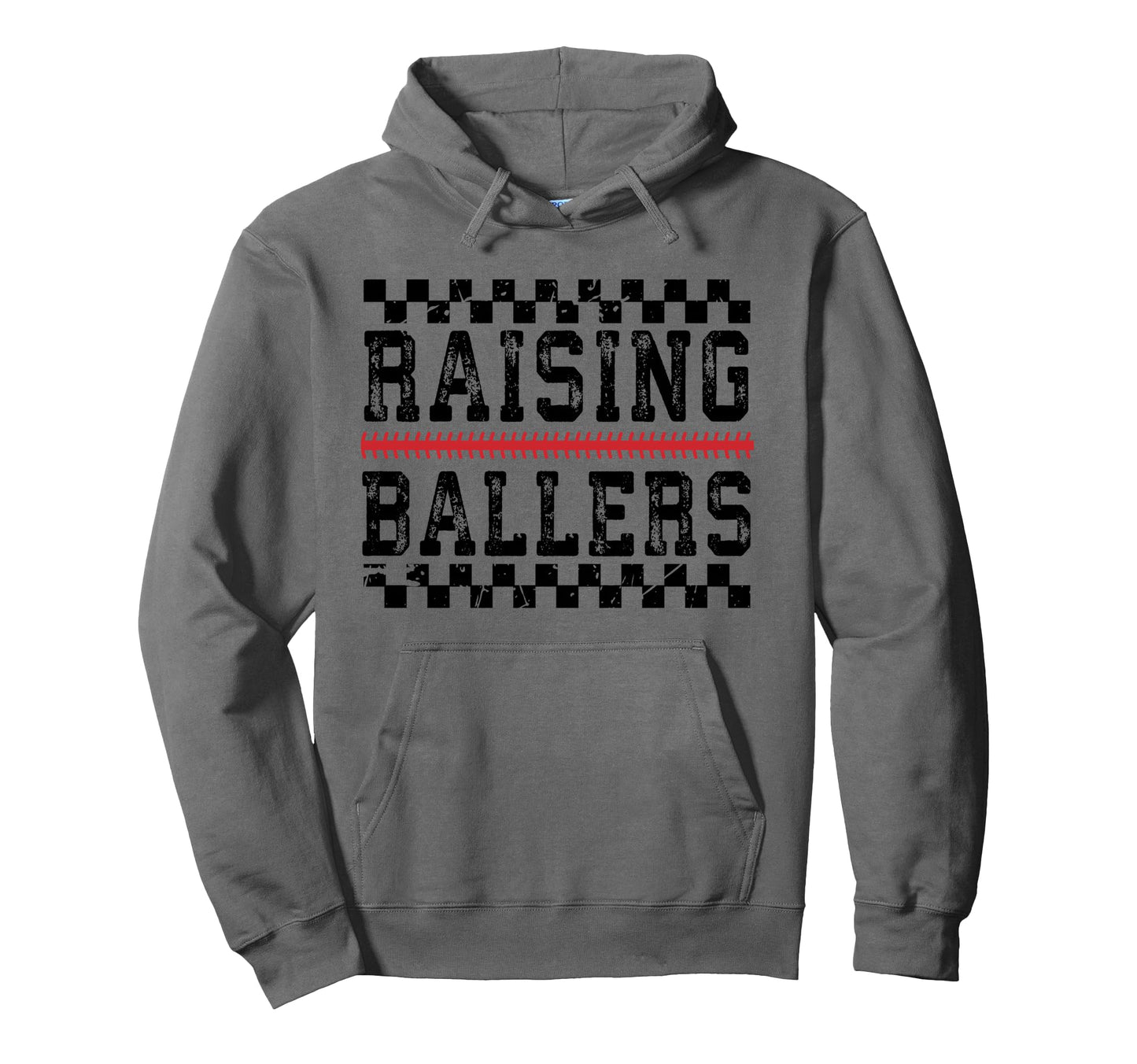 Raising Ballers Funny Baseball Football Hoodie - Novelty Apparel Men Women - T-Shirt, Sweatshirt, Hoodie