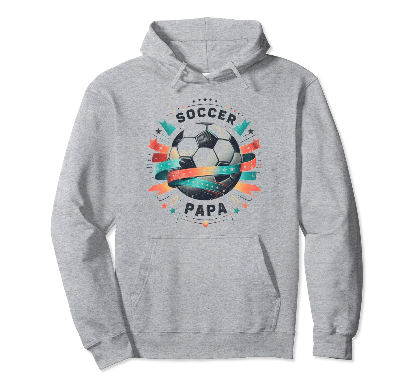 Soccer Papa Family Matching Dad Fathers Day Hoodie - Novelty Apparel Unisex - T-Shirt, Sweatshirt, Hoodie