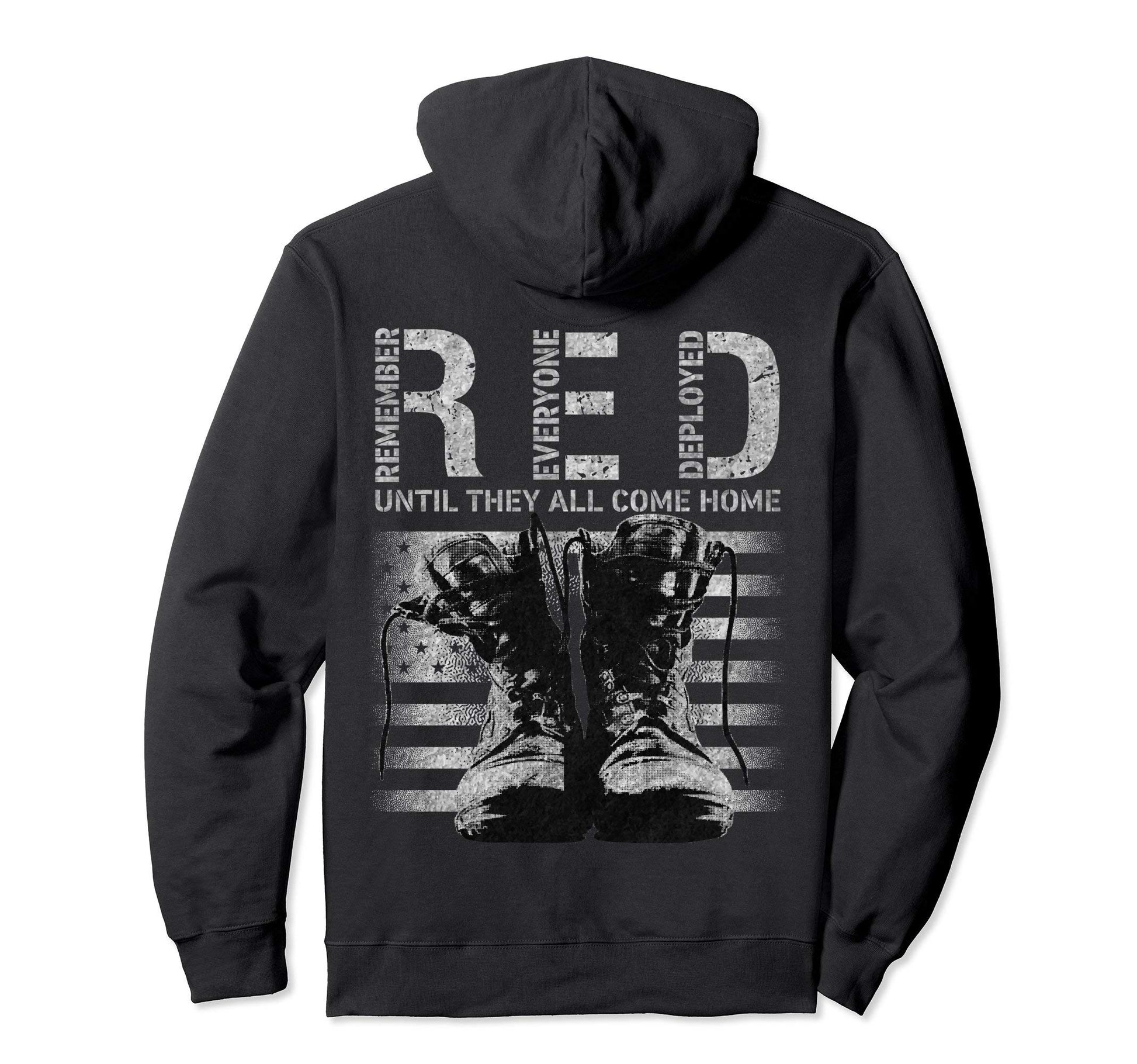 Remember Everyone Deployed Red Hoodie - Aesthetic Graphic for Adults - T-Shirt, Sweatshirt, Hoodie