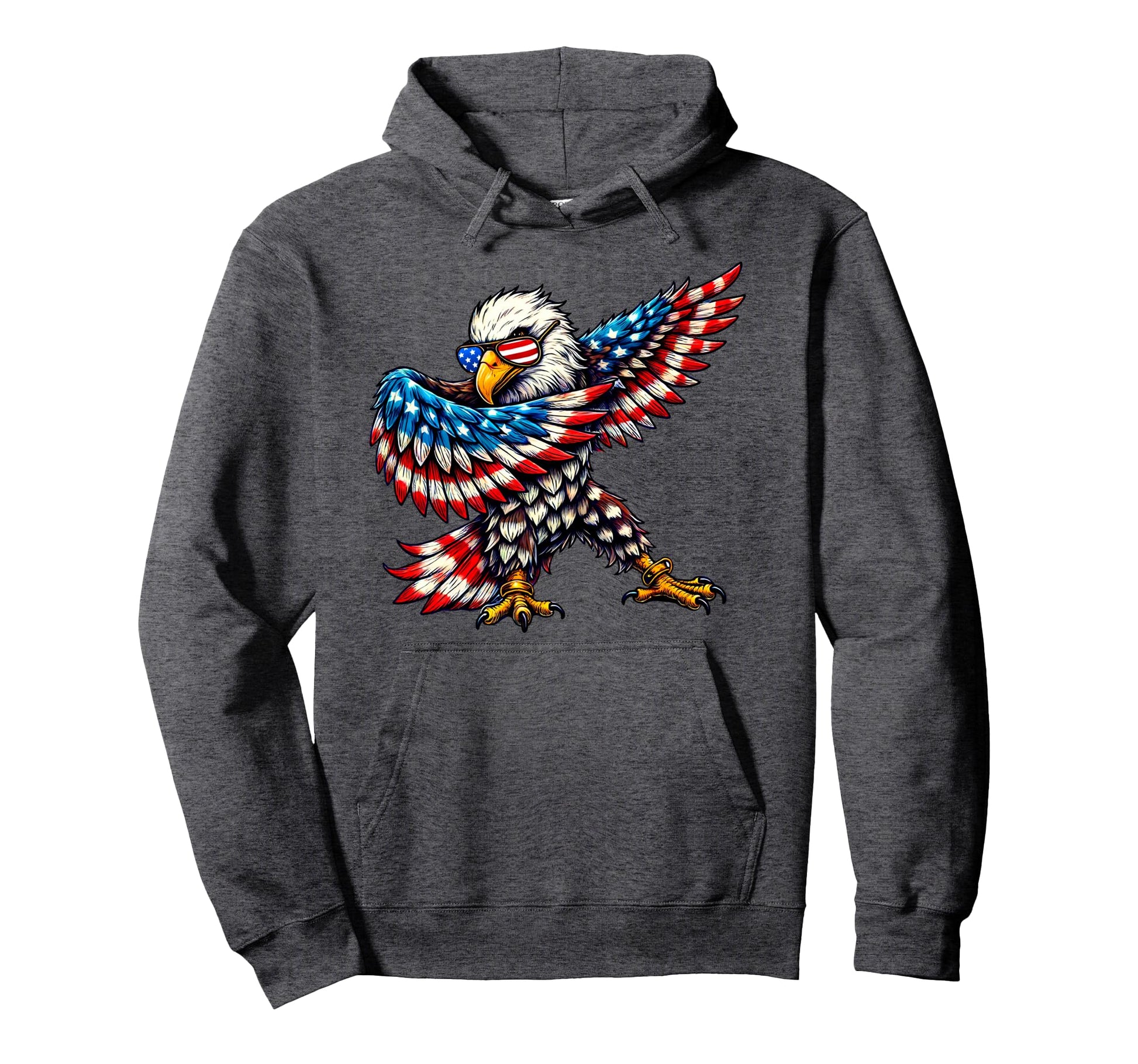 American Flag Bald Eagle Patriotic Eagle Hoodie - Aesthetic Graphic Unisex - T-Shirt, Sweatshirt, Hoodie