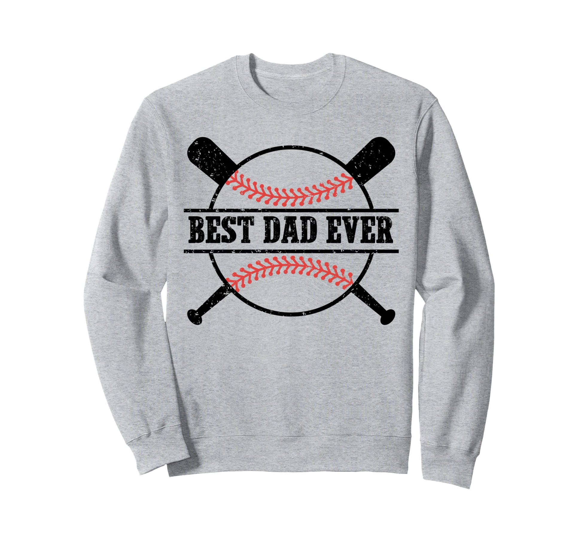 Best Dad Ever Baseball Fathers Sweatshirt - Custom Art Print for Adults - T-Shirt, Sweatshirt, Hoodie