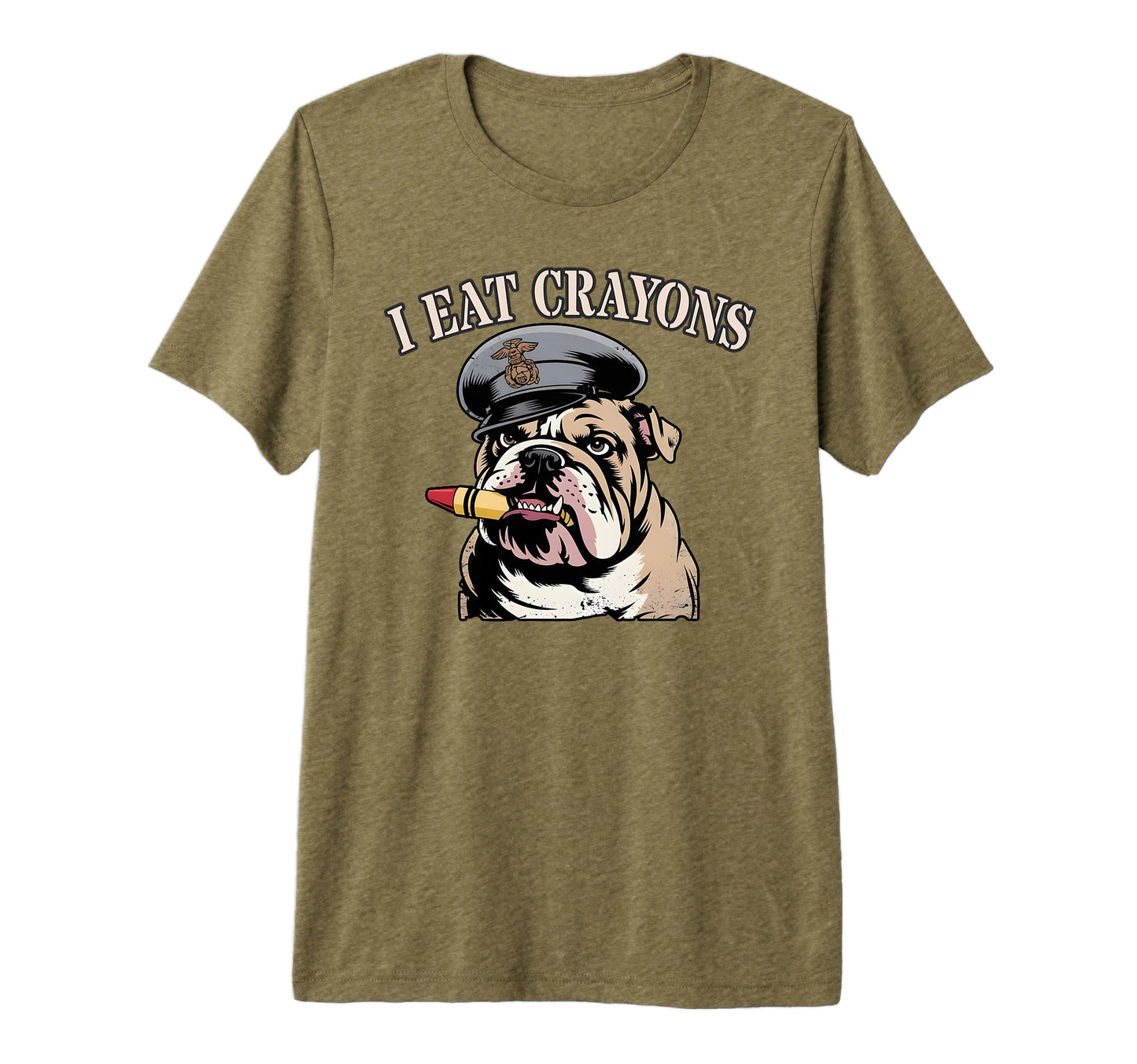 Sarcastic I Eat Crayons Military T-Shirt - Minimalist Print for Adults - T-Shirt, Sweatshirt, Hoodie