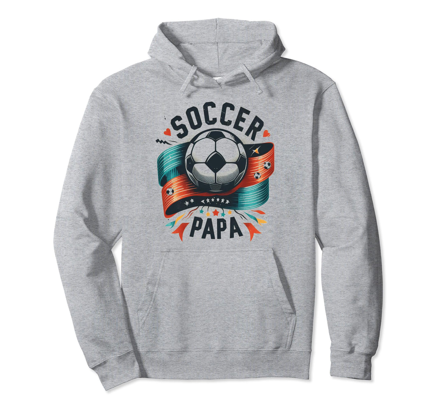 Soccer Papa Family Matching Dad Fathers Day Hoodie - Unique Graphic Unisex - T-Shirt, Sweatshirt, Hoodie