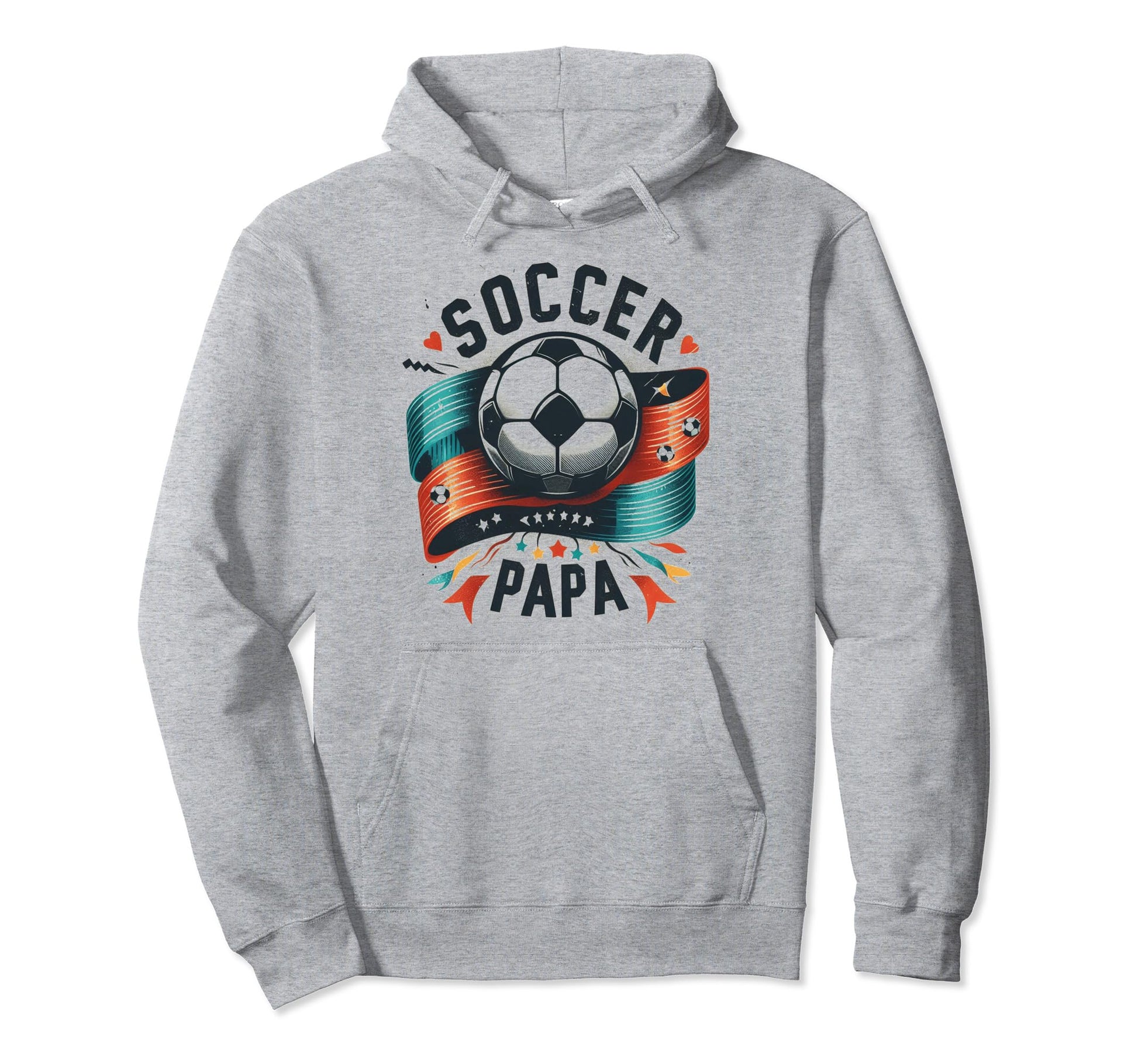 Soccer Papa Family Matching Dad Fathers Day Hoodie - Unique Graphic Unisex - T-Shirt, Sweatshirt, Hoodie