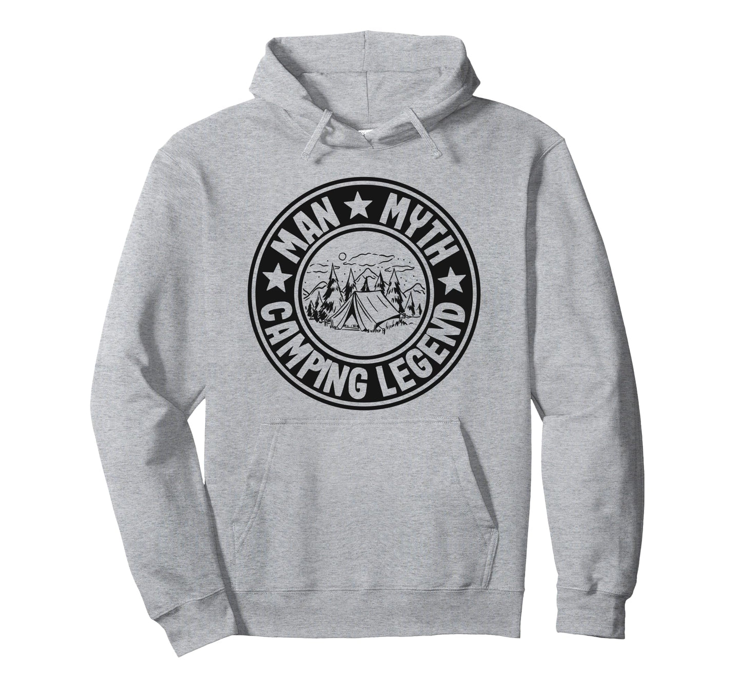 Myth Camping Legend Rv Camper Dad Hoodie - Custom Art Print for Adults - T-Shirt, Sweatshirt, Hoodie