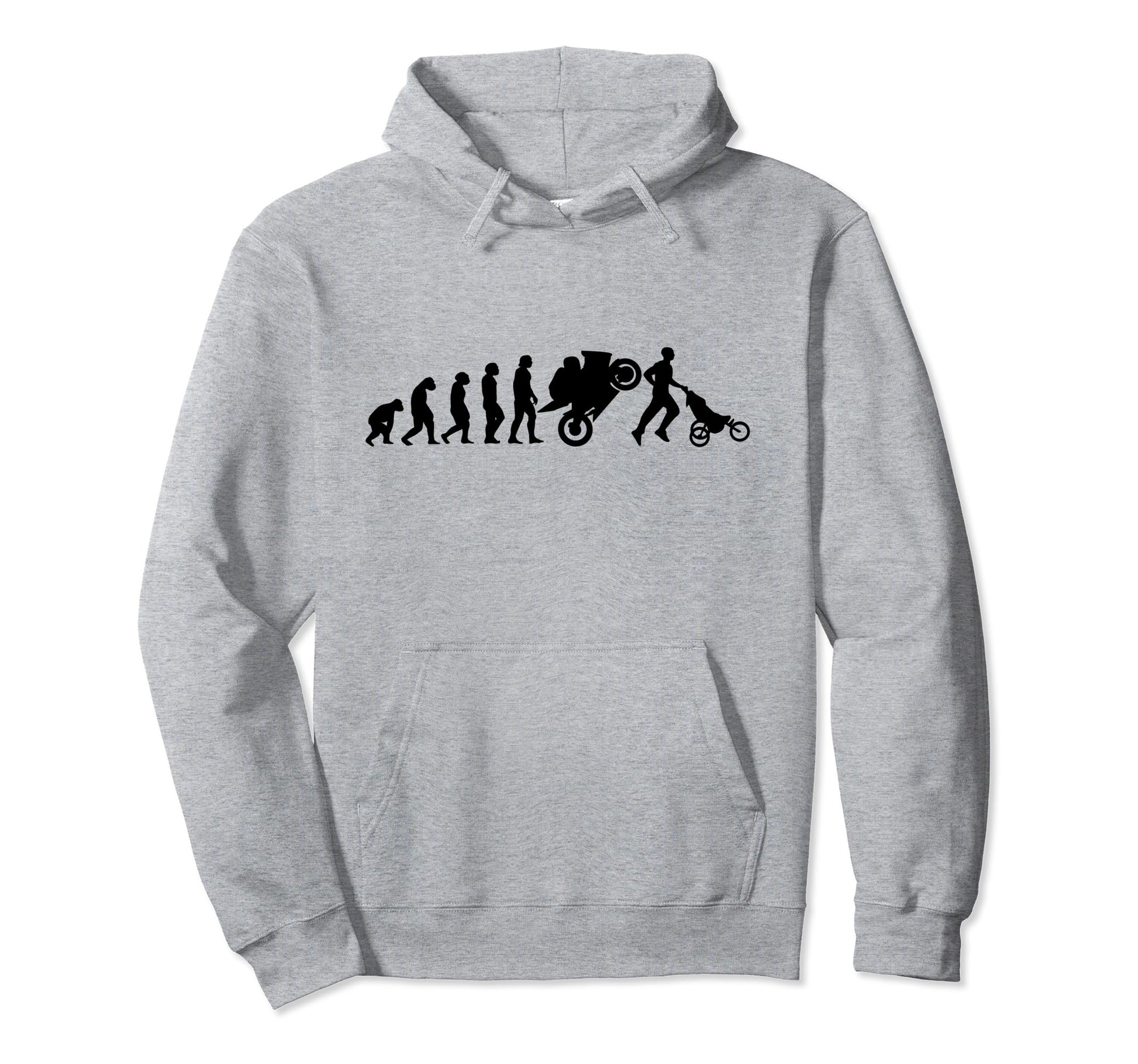 Biker Evolution Funny Dad Hoodie - Fun Novelty Design for Adults - T-Shirt, Sweatshirt, Hoodie