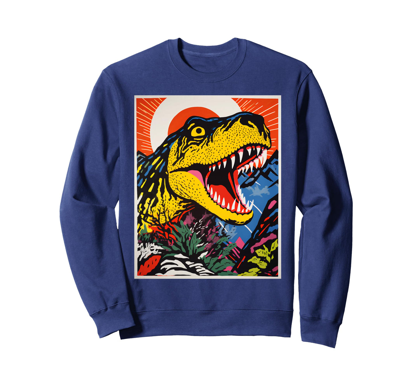 Dinosaur 90S Pop Art Aesthetic Sweatshirt - Custom Art Print Men Women - T-Shirt, Sweatshirt, Hoodie