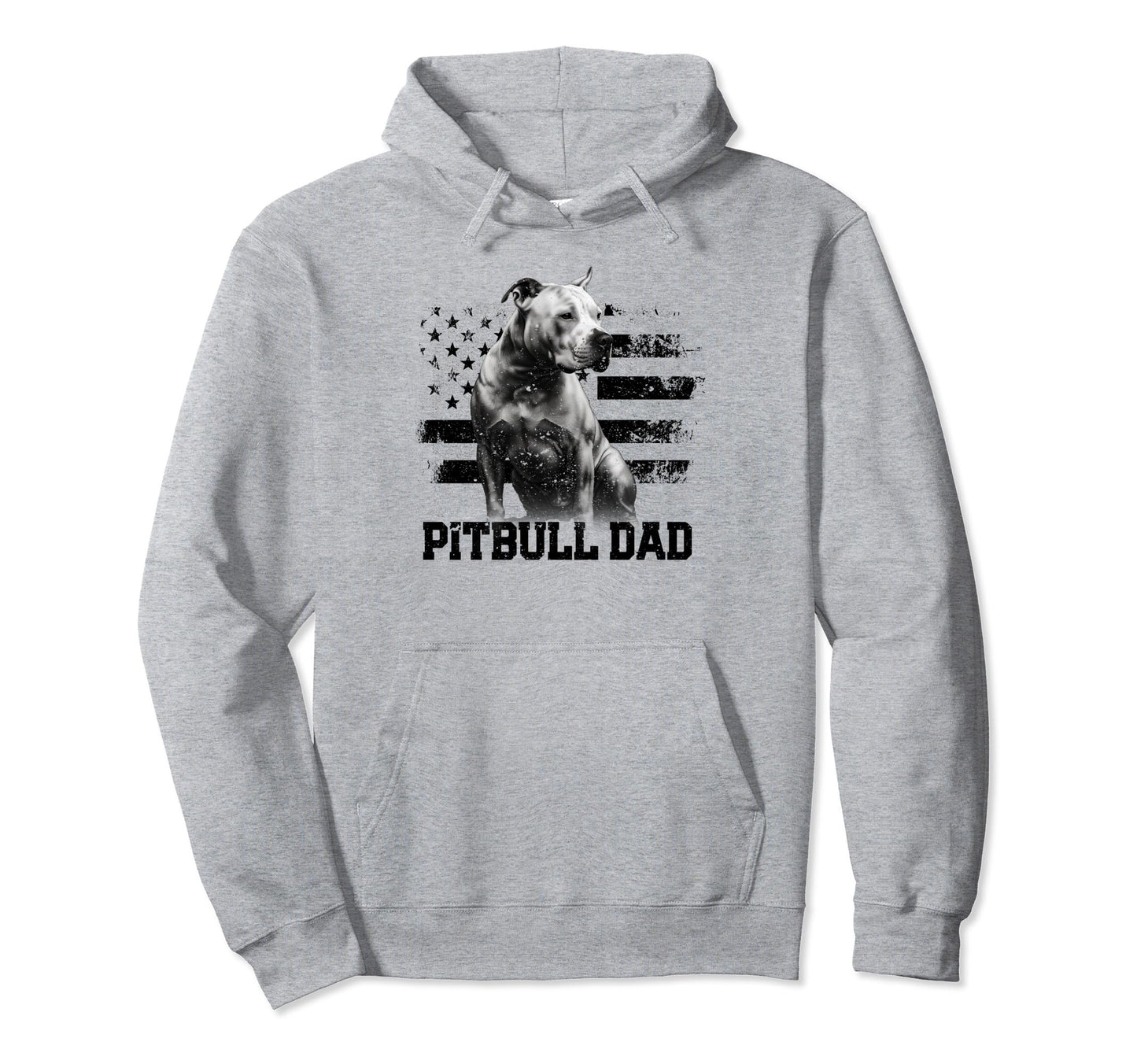 Pitbull Dad Funny Dog Lover Fathers Hoodie - Minimalist Print Men Women - T-Shirt, Sweatshirt, Hoodie