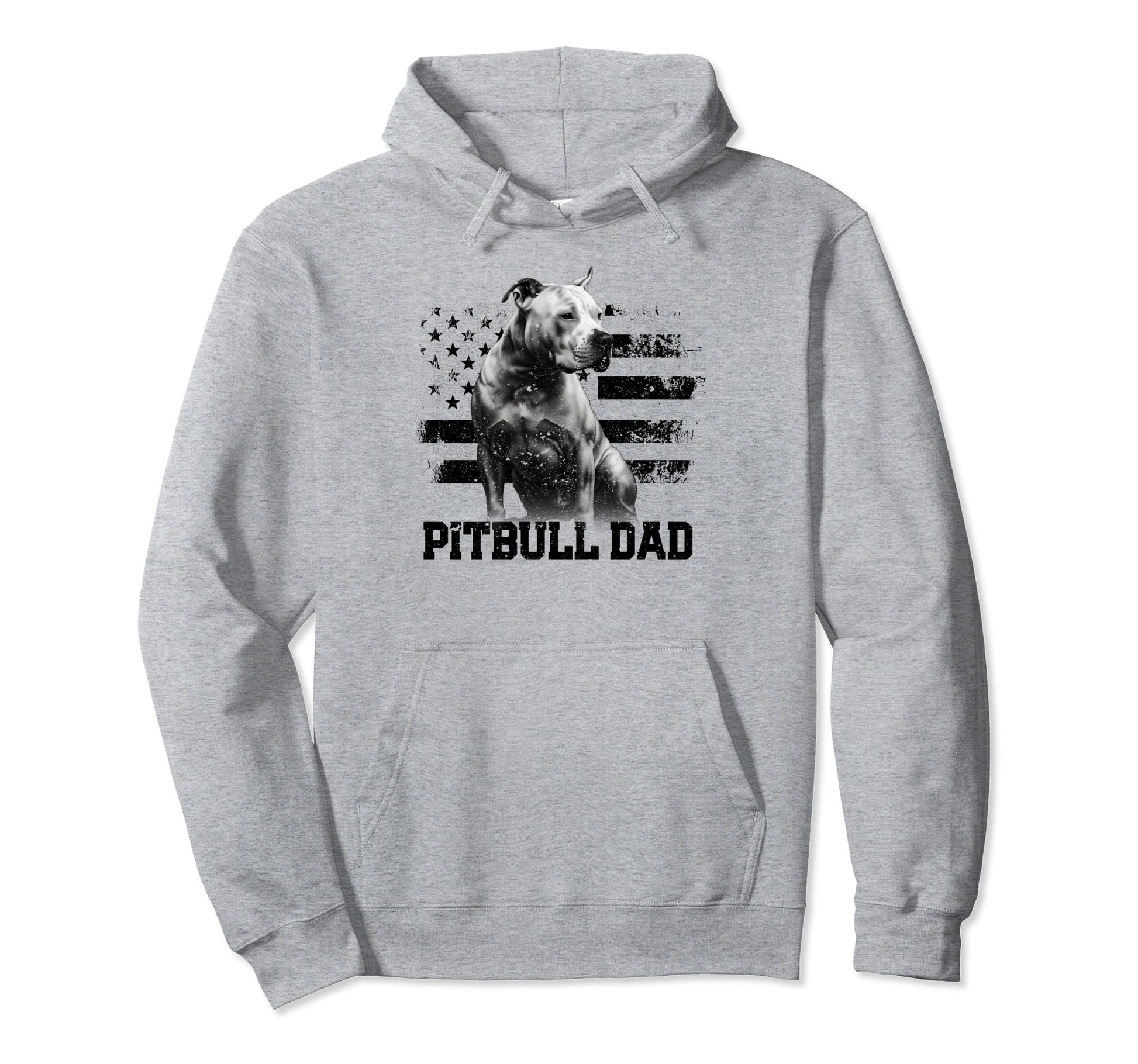 Pitbull Dad Funny Dog Lover Fathers Hoodie - Minimalist Print Men Women - T-Shirt, Sweatshirt, Hoodie