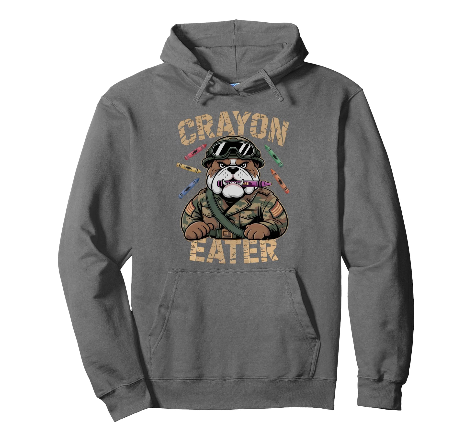 Funny Crayon Eater Grunt Father Military Hoodie - Graphic Print Men Women - T-Shirt, Sweatshirt, Hoodie