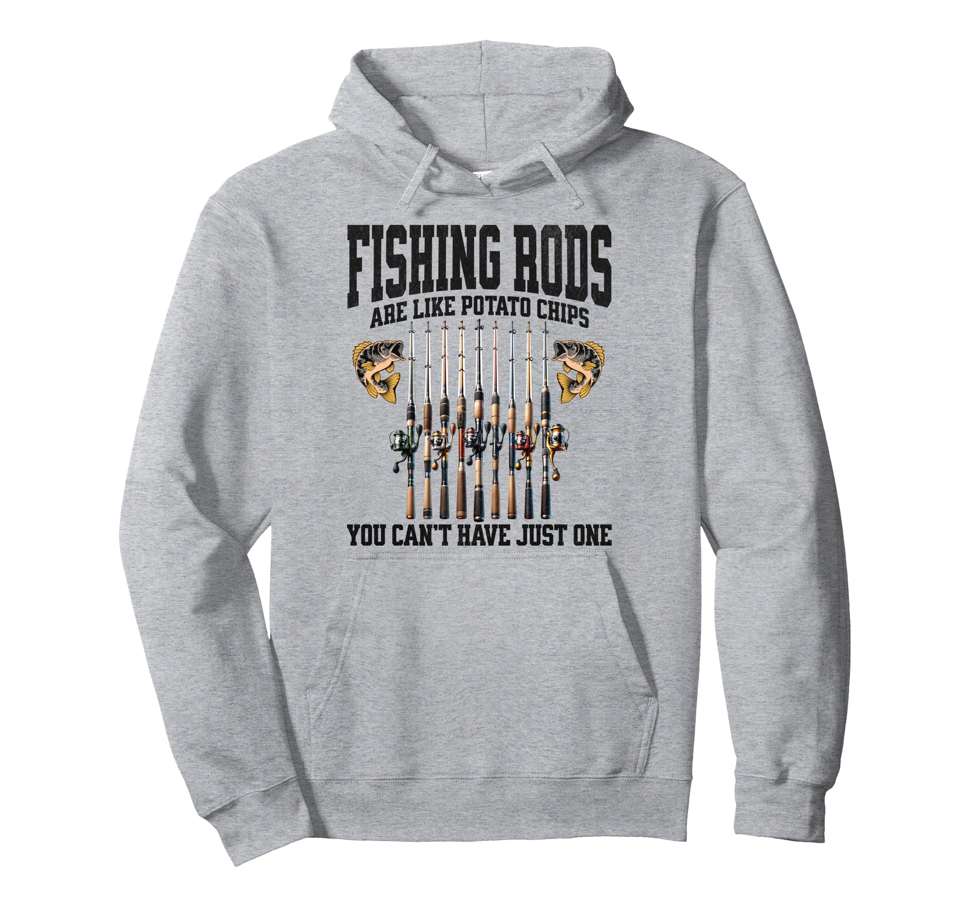 Funny Fishing Tuna Bass Rod Fisherman Hoodie - Aesthetic Graphic Men Women - T-Shirt, Sweatshirt, Hoodie