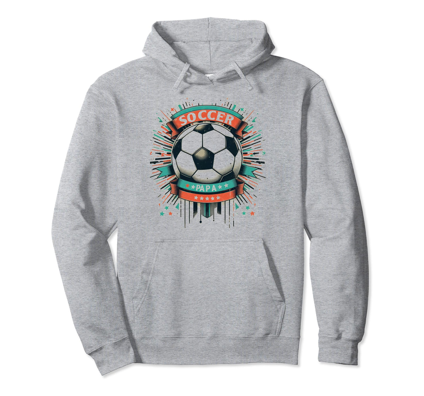 Soccer Papa Family Matching Dad Hoodie - Casual Everyday Wear Unisex - T-Shirt, Sweatshirt, Hoodie