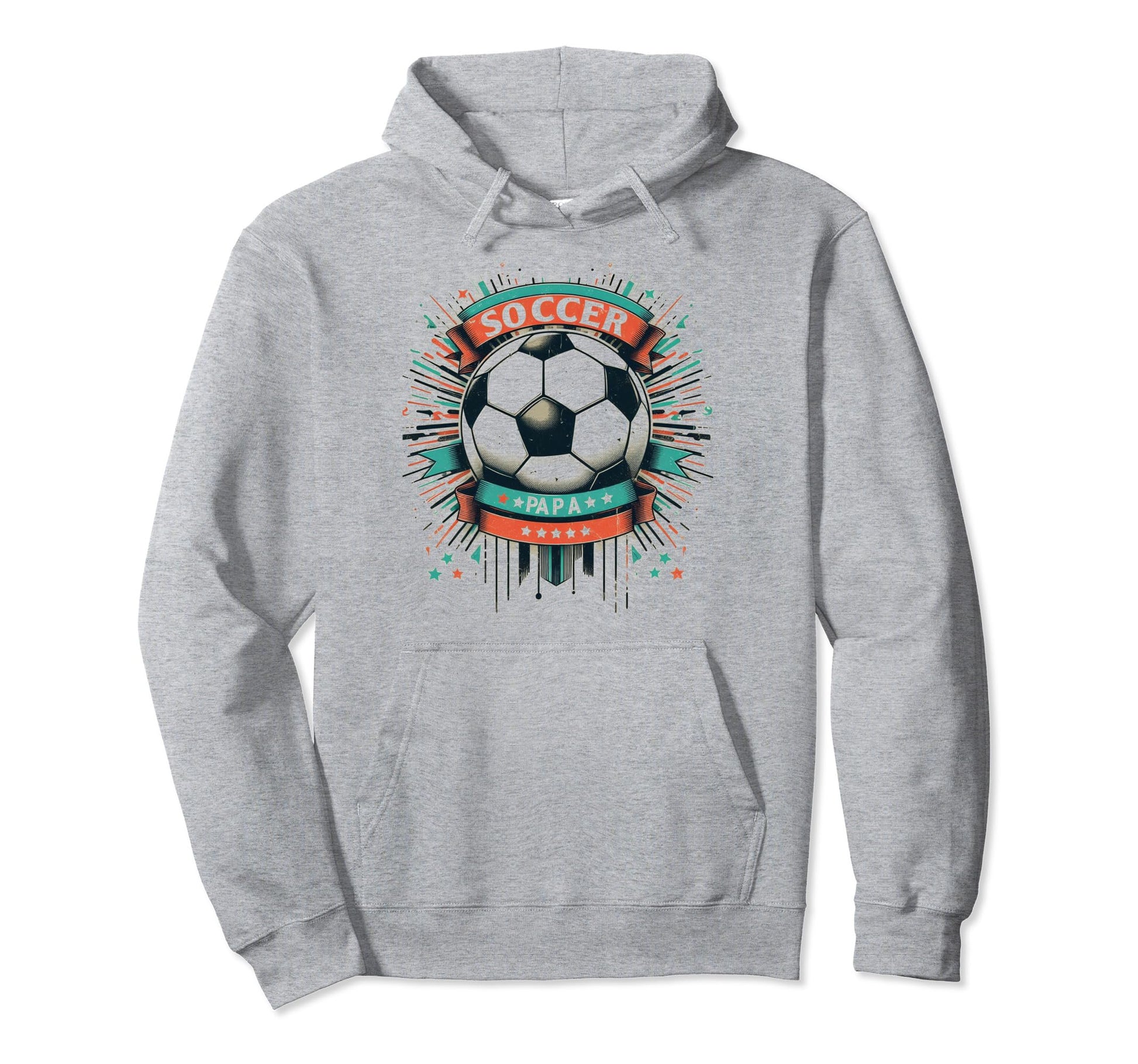 Soccer Papa Family Matching Dad Hoodie - Casual Everyday Wear Unisex - T-Shirt, Sweatshirt, Hoodie