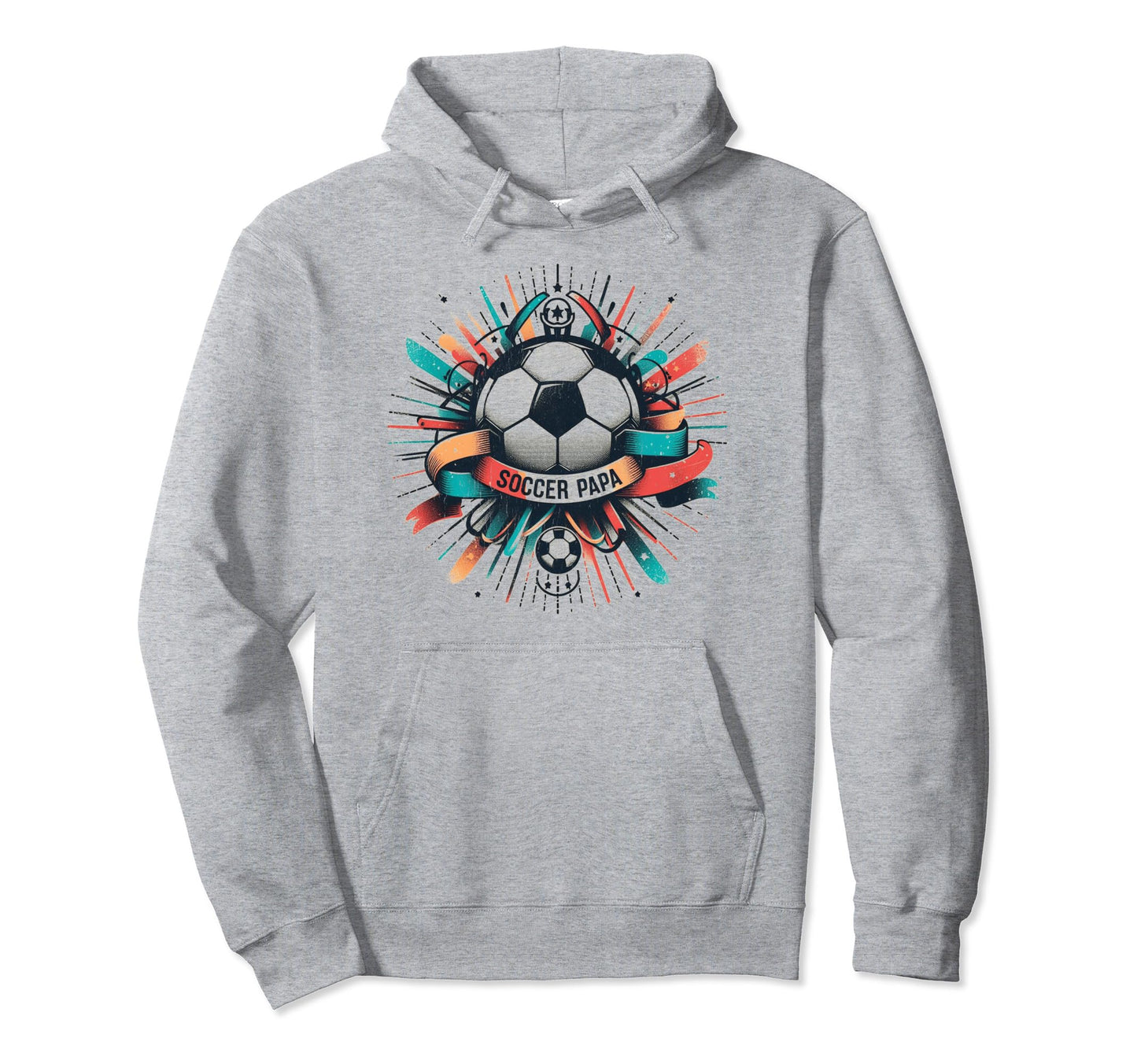 Soccer Papa Family Matching Dad Fathers Hoodie - Graphic Print Men Women - T-Shirt, Sweatshirt, Hoodie