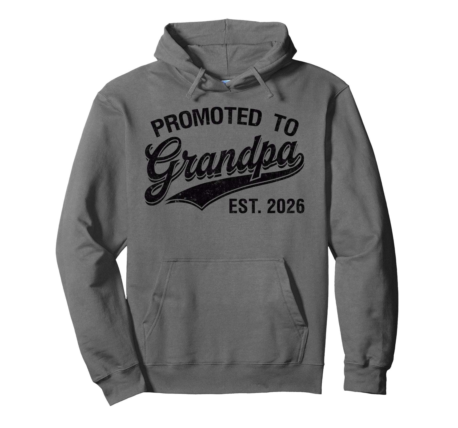 Promoted To Grandpa Est 2026 Pregnancy Hoodie - Minimalist Print Men Women - T-Shirt, Sweatshirt, Hoodie