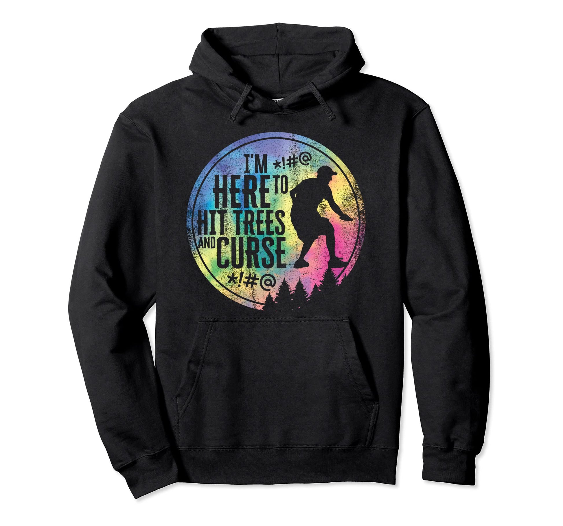 Funny Disc Golf Hit Trees Curse Disc Golf Hoodie - Custom Art Print Unisex - T-Shirt, Sweatshirt, Hoodie