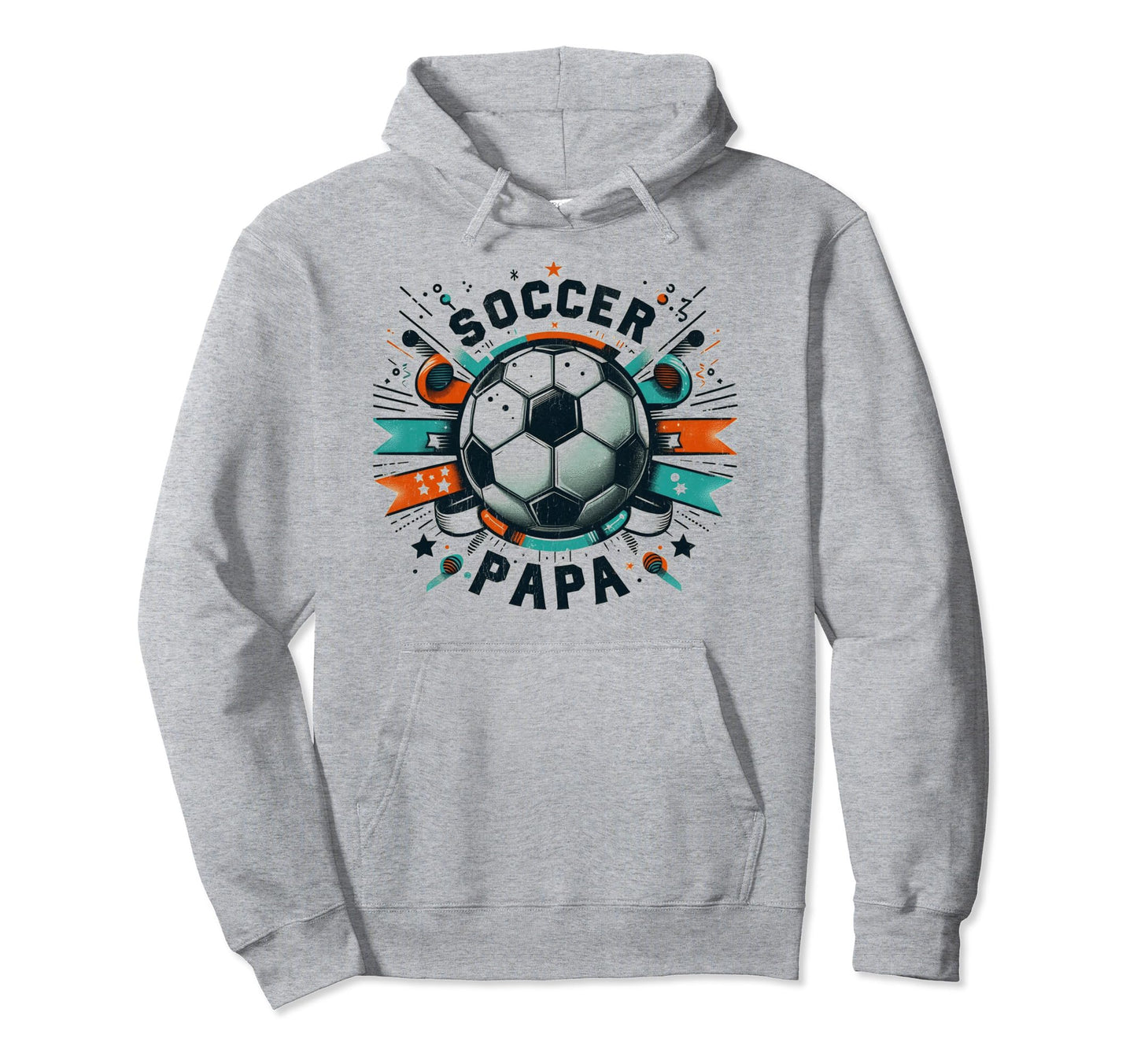 Soccer Papa Family Matching Dad Fathers Day Hoodie - Graphic Print Unisex - T-Shirt, Sweatshirt, Hoodie