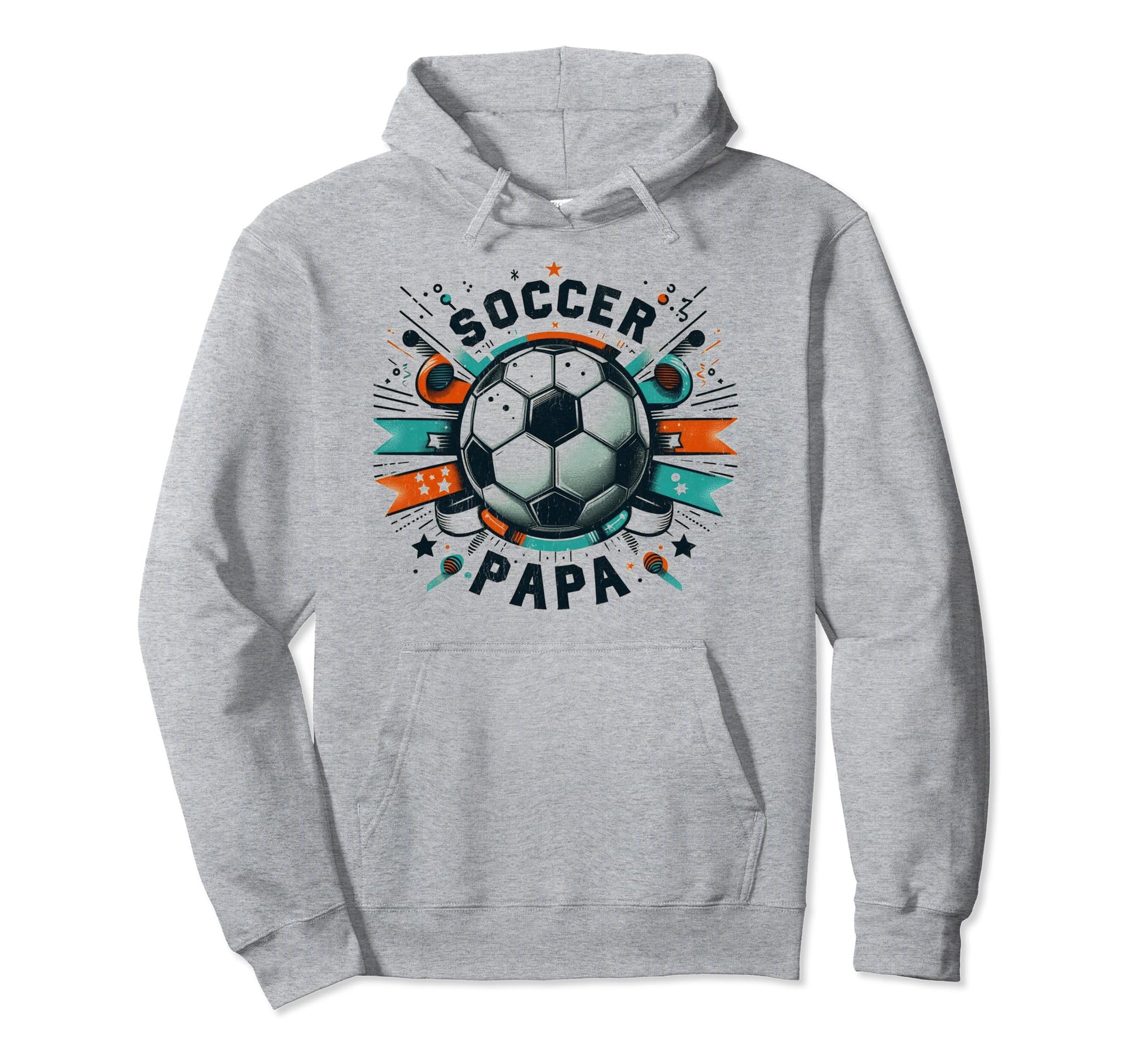 Soccer Papa Family Matching Dad Fathers Day Hoodie - Graphic Print Unisex - T-Shirt, Sweatshirt, Hoodie