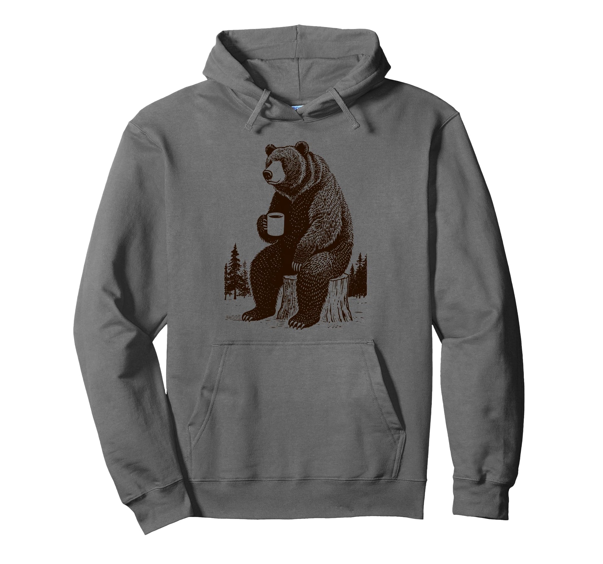 Tired Bear Coffee Funny Camping Dad Hoodie - Streetwear Style Men Women - T-Shirt, Sweatshirt, Hoodie
