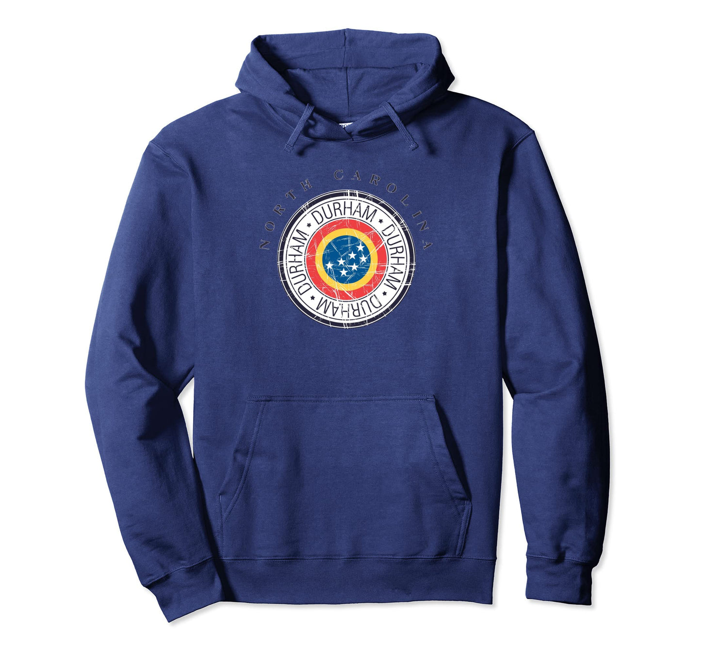 Durham Flag North Carolina State Seal Hoodie - Minimalist Print Unisex - T-Shirt, Sweatshirt, Hoodie