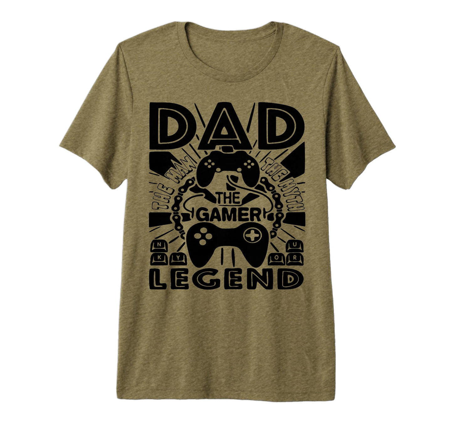 Funny Dad Myth Legend Gamer Video T-Shirt - Casual Everyday Wear Men Women - T-Shirt, Sweatshirt, Hoodie