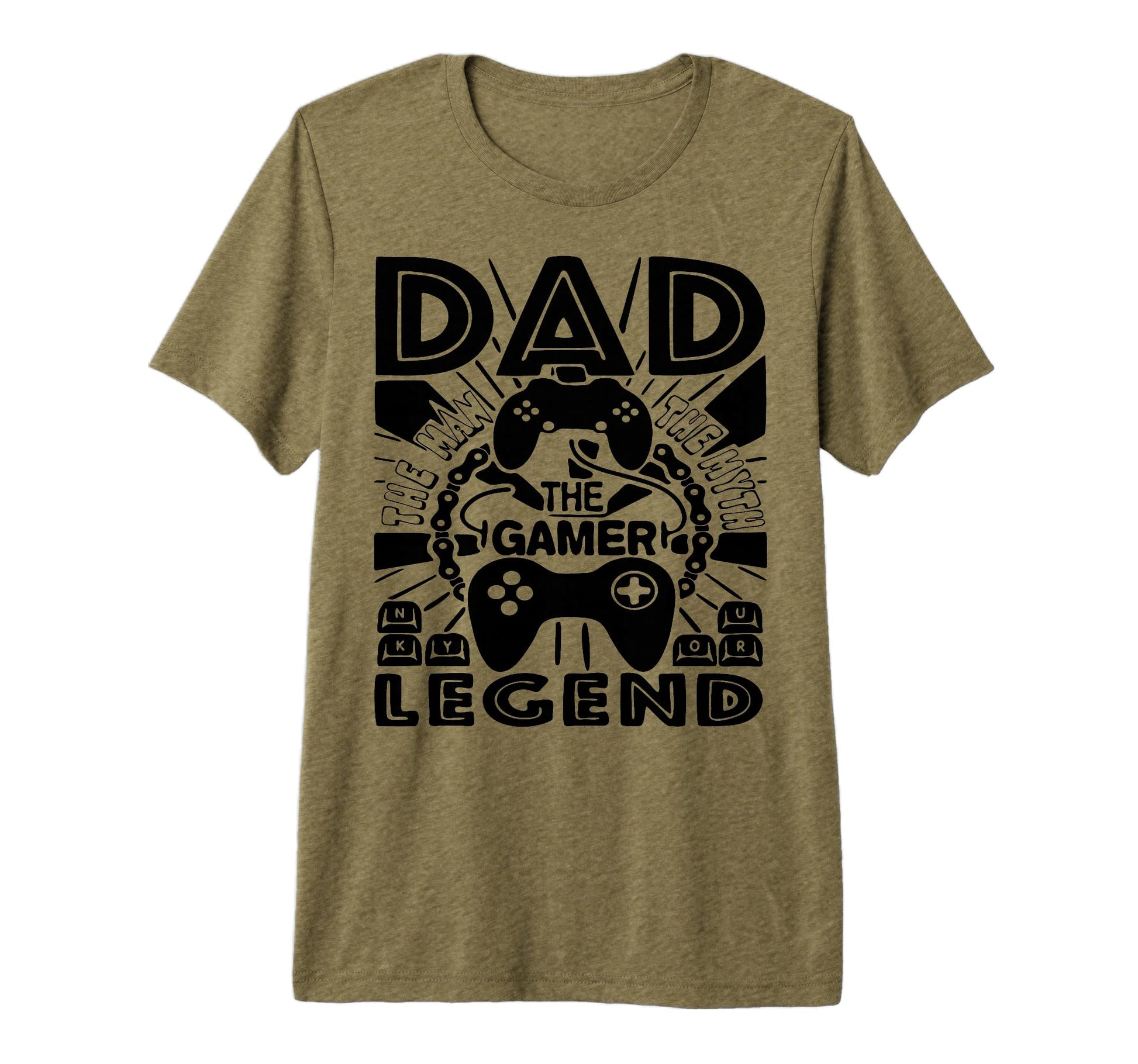 Funny Dad Myth Legend Gamer Video T-Shirt - Casual Everyday Wear Men Women - T-Shirt, Sweatshirt, Hoodie