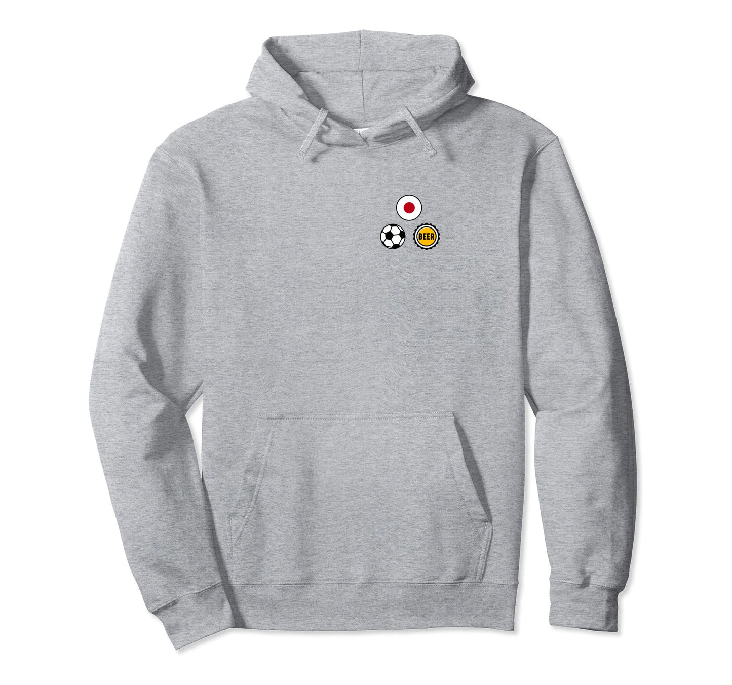Japan Flag Soccer Beer Pocket Football Hoodie - Aesthetic Graphic Unisex - T-Shirt, Sweatshirt, Hoodie