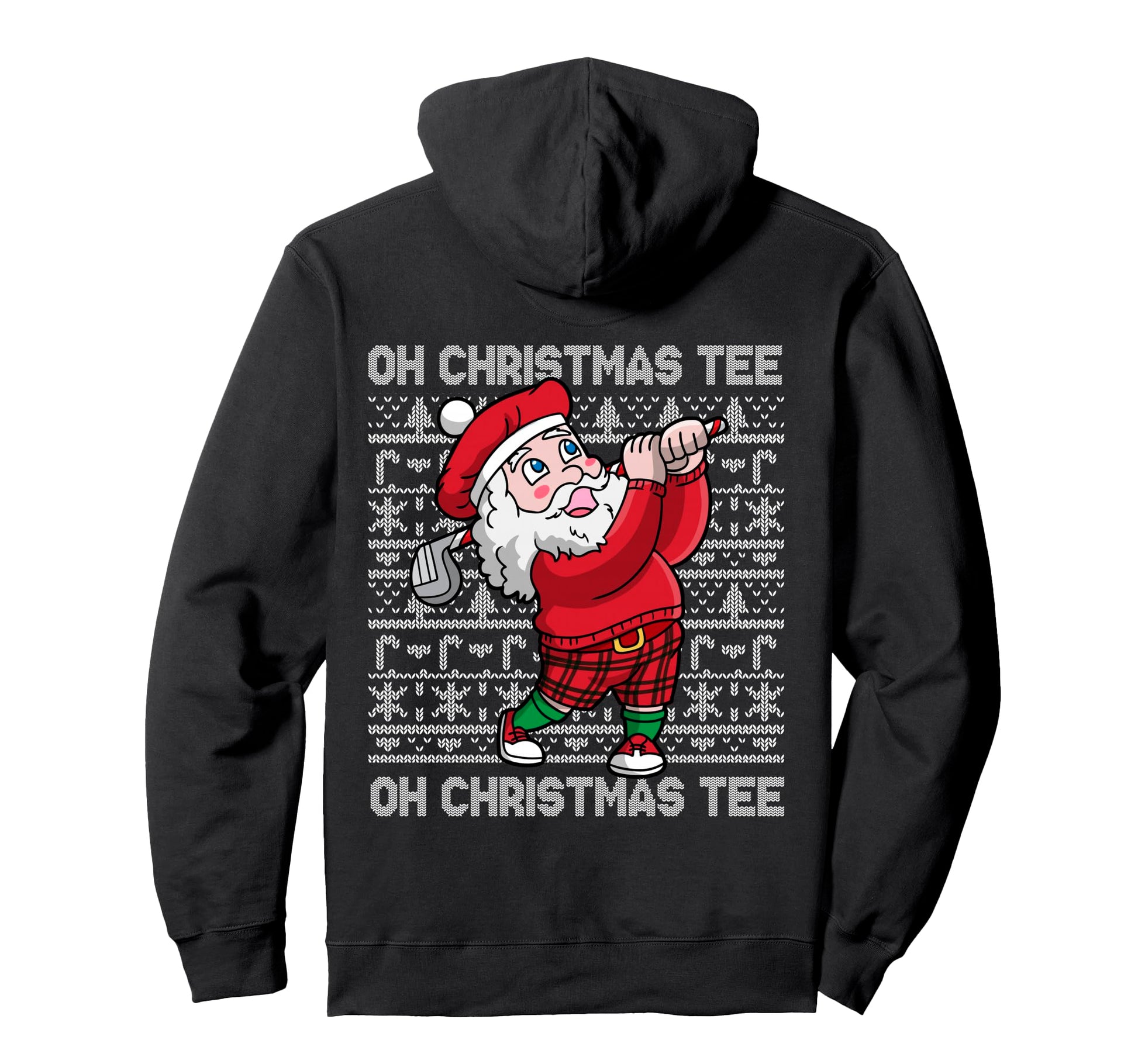 Oh Golf Santa Claus Golfing Ugly Hoodie - Minimalist Print Unisex - T-Shirt, Sweatshirt, Hoodie