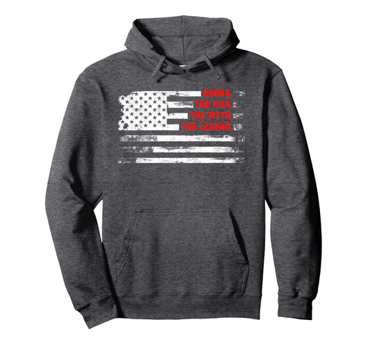 Bubba Myth Legend Usa Flag Fathers Day Hoodie - Unique Graphic Men Women - T-Shirt, Sweatshirt, Hoodie