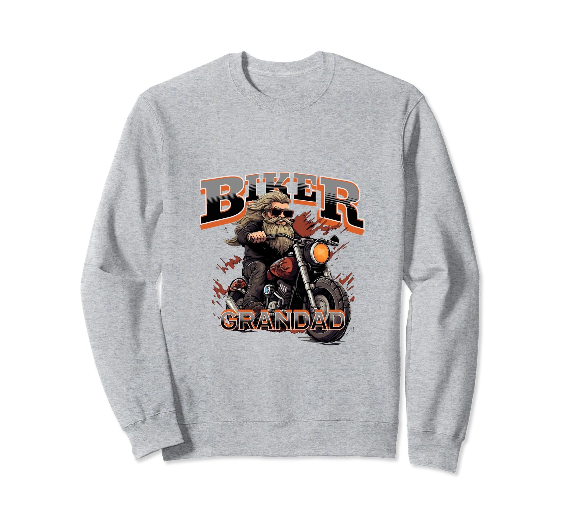 Mens Motorbike Biker Grandpa Sweatshirt - Minimalist Print Men Women - T-Shirt, Sweatshirt, Hoodie