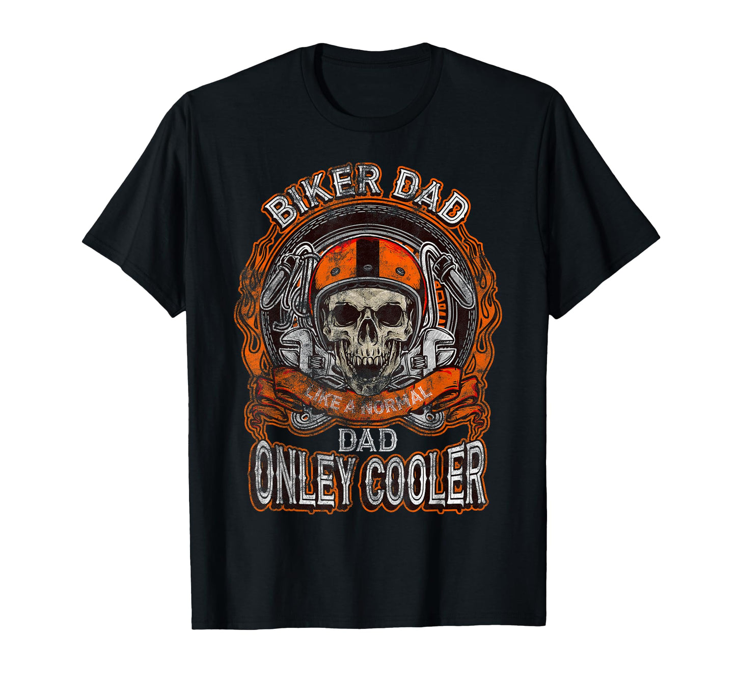 Biker Dad Motorcycle Fathers Day Gift T-Shirt - Custom Art Print Men Women - T-Shirt, Sweatshirt, Hoodie